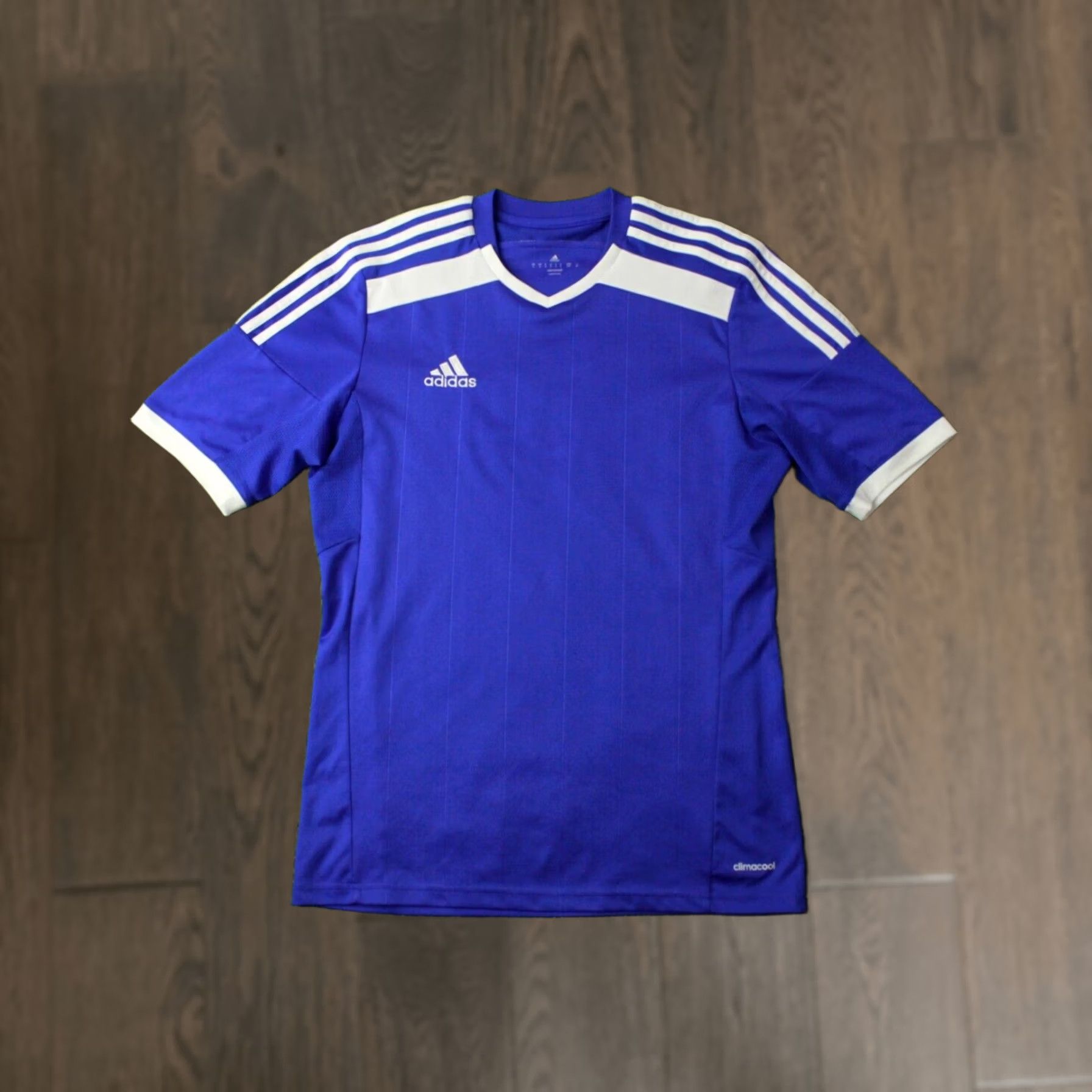 Adidas ADIDAS PERFORMANCE CLIMACOOL REGISTA FOOTBALL SHIRT JERSEY S BLUE AND WHITE Mens 2016 T-Shirt Regular Size S Size US S / EU 44-46 / 1 - 1 Thumbnail