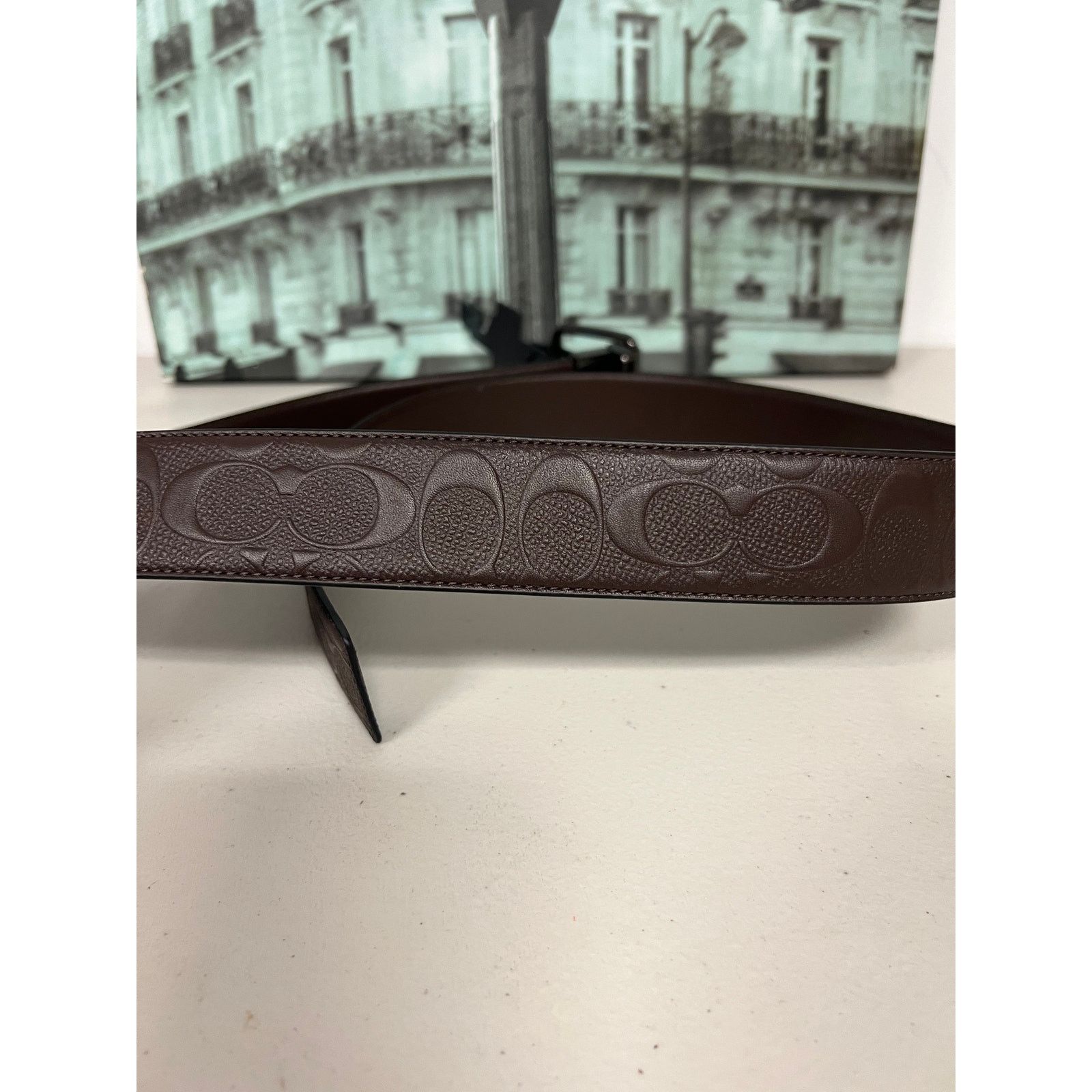 Coach Coach F55157 Harness Buckle Cut-To-Size Reversible Belt, 38 Size 38 - 8 Thumbnail