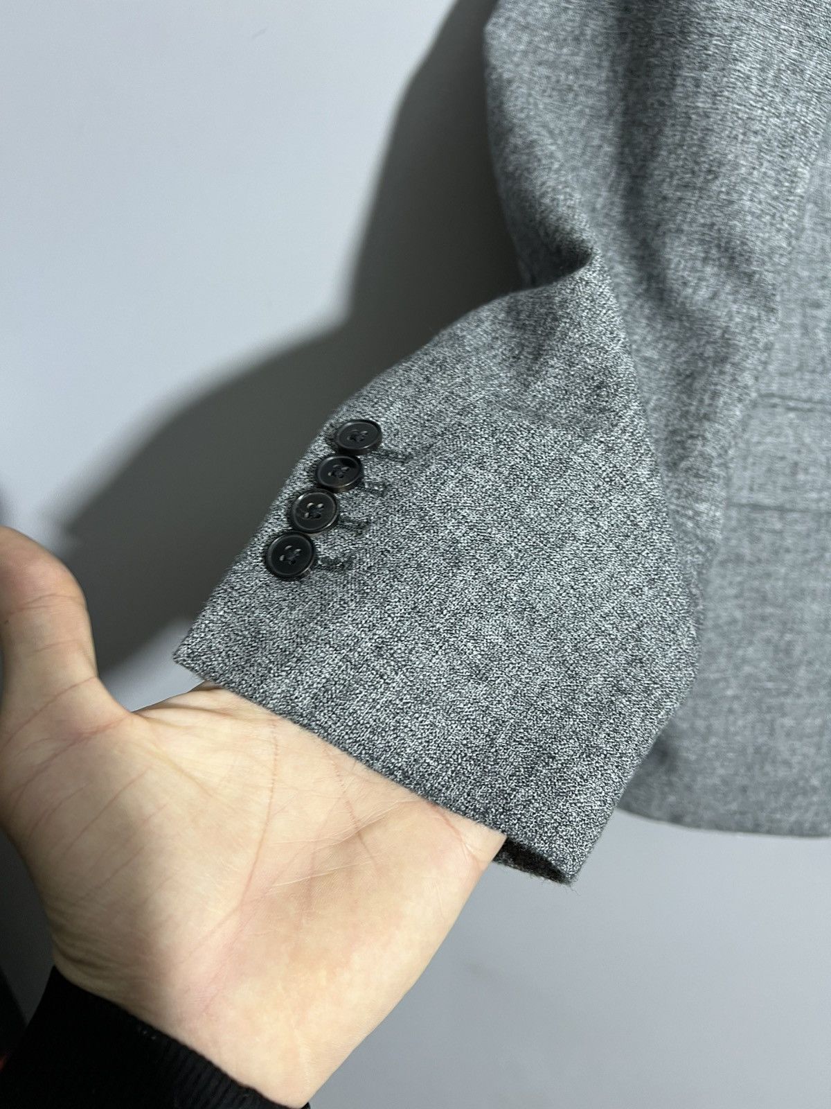 Reiss Reiss Gray Double-Breasted Blazer Jacket Size US M / EU 48-50 / 2 - 2 Thumbnail