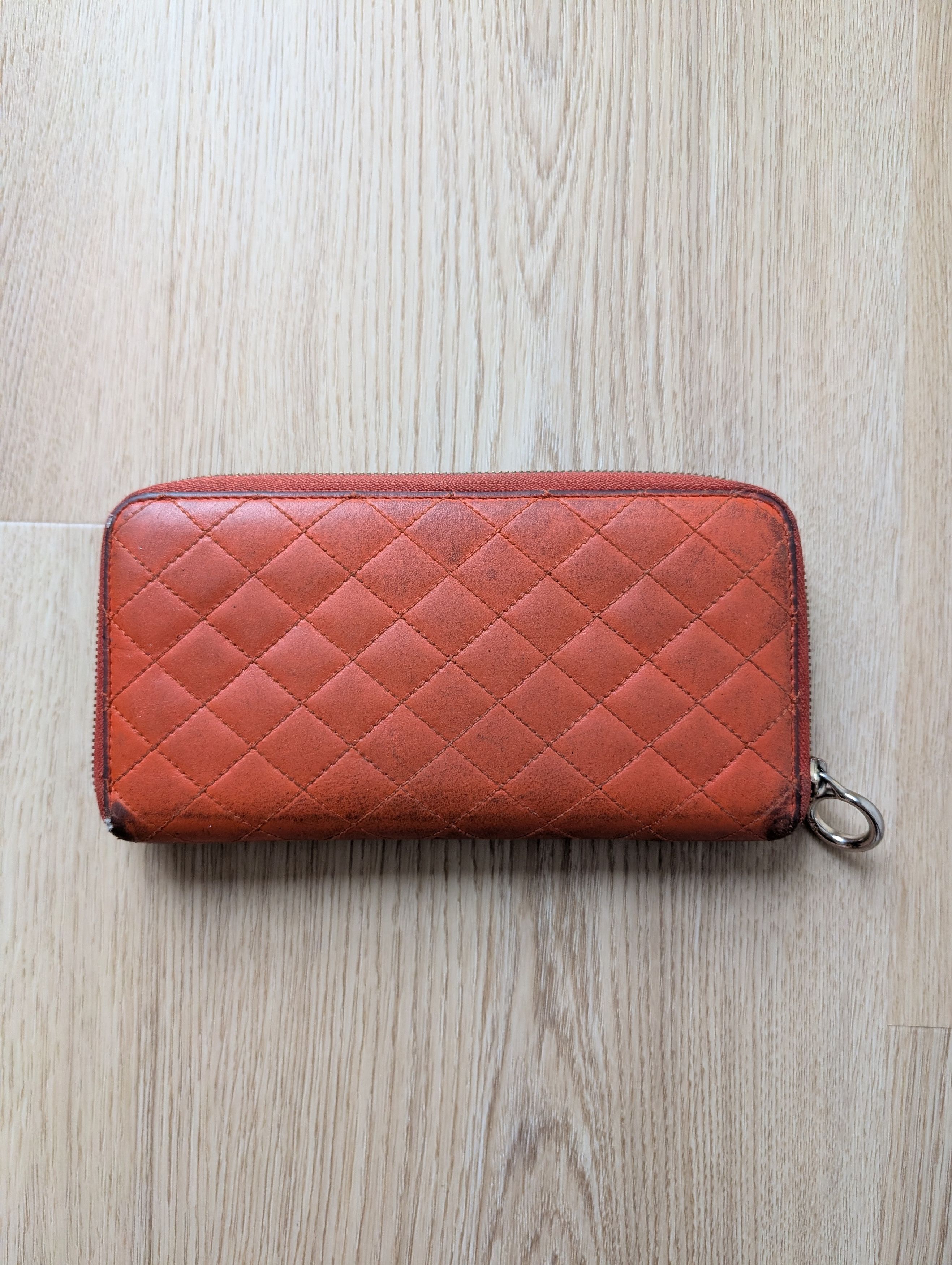 Dolce & Gabbana Dolce Gabbana Orange Leather Clutch Purse Wallet Used (8x4") Size ONE SIZE - 7 Thumbnail