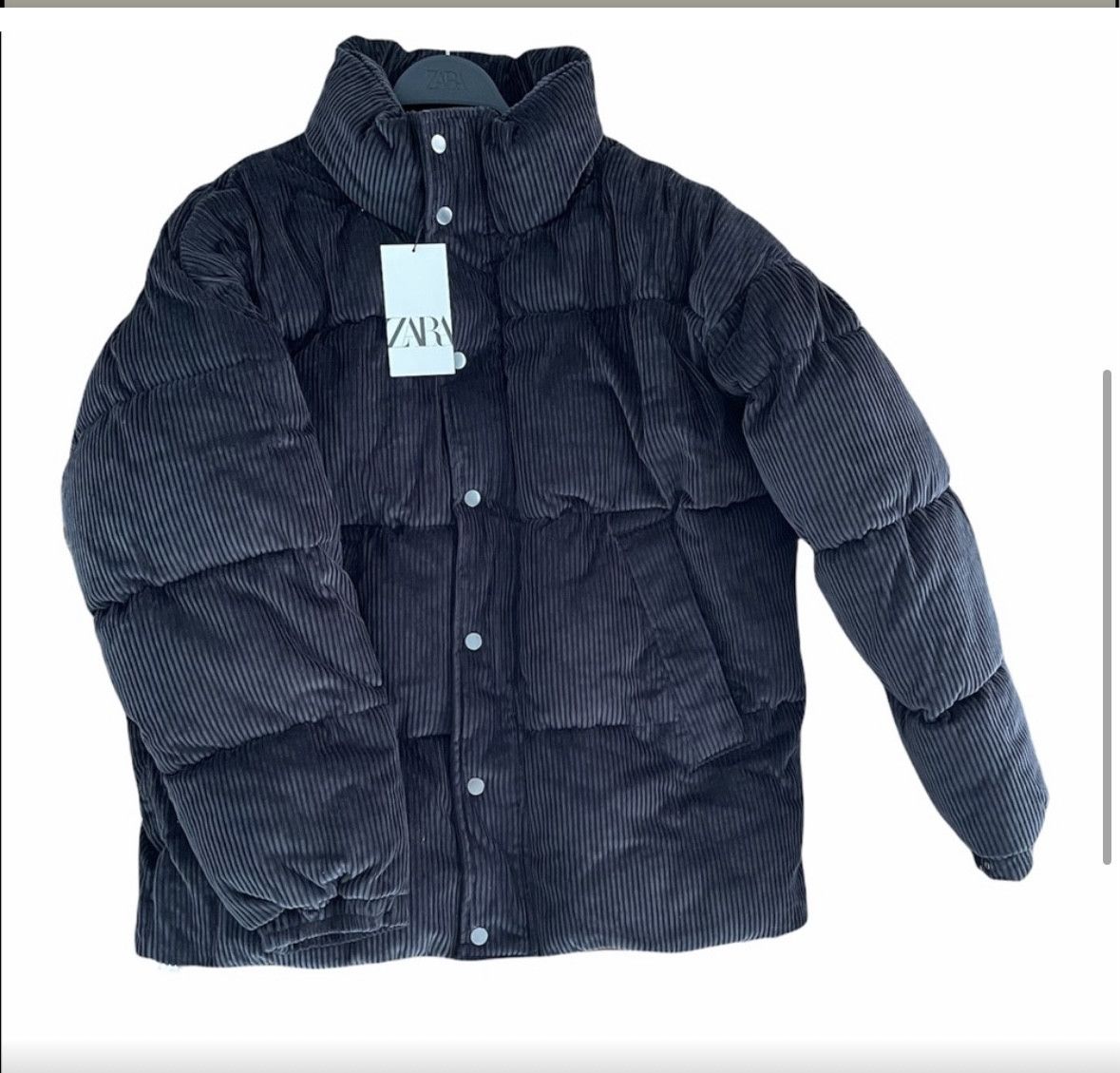 Zara ZARA BLACK CORDUROY PUFFER JACKET | L/XL Size US L / EU 52-54 / 3 - 4 Thumbnail