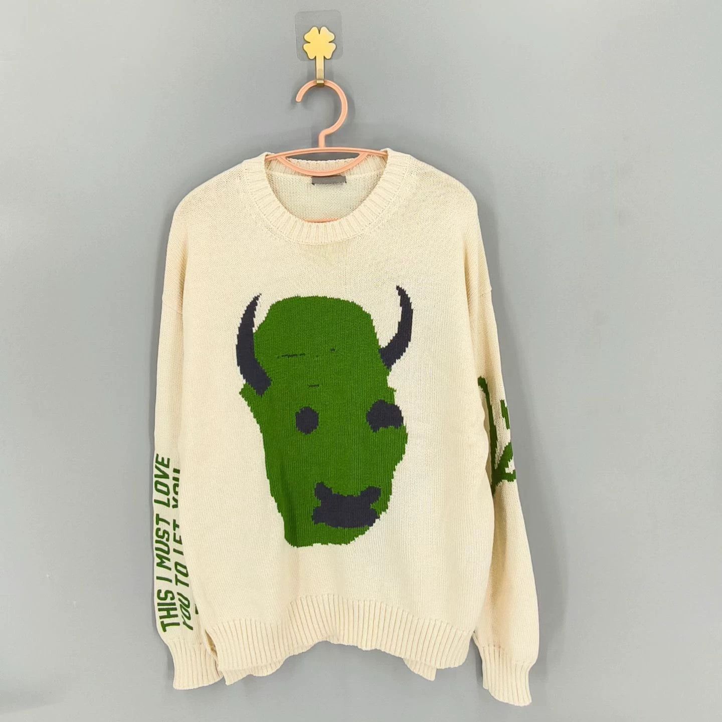 Dior Dior Abstract Portrait Crew Neck Knit Sweater Size US S / EU 44-46 / 1 - 1 Thumbnail