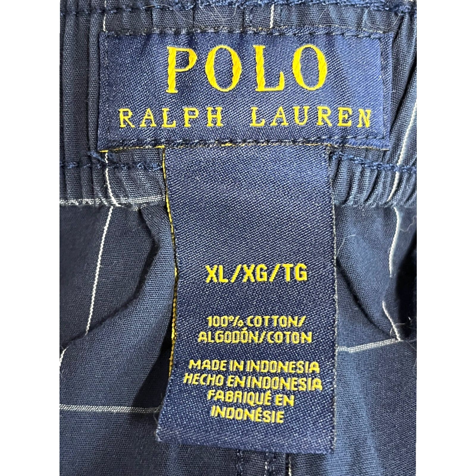 Vintage Ralph Lauren Mens Polo Extra Large XL Pajama Lounge Pants Navy Comfort Size US XL / EU 56 / 4 - 5 Thumbnail