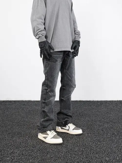 Jean damaged grunge washed faded jeans Size US 32 / EU 48 - 1 Thumbnail