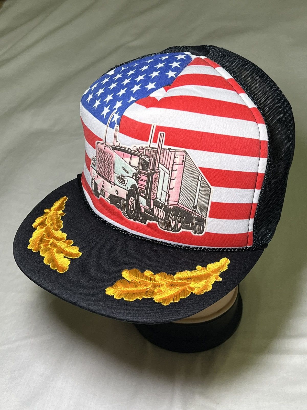 Vintage Vintage American Trucker Hat Y2K Cap USA SNAPBACK Size ONE SIZE - 3 Thumbnail