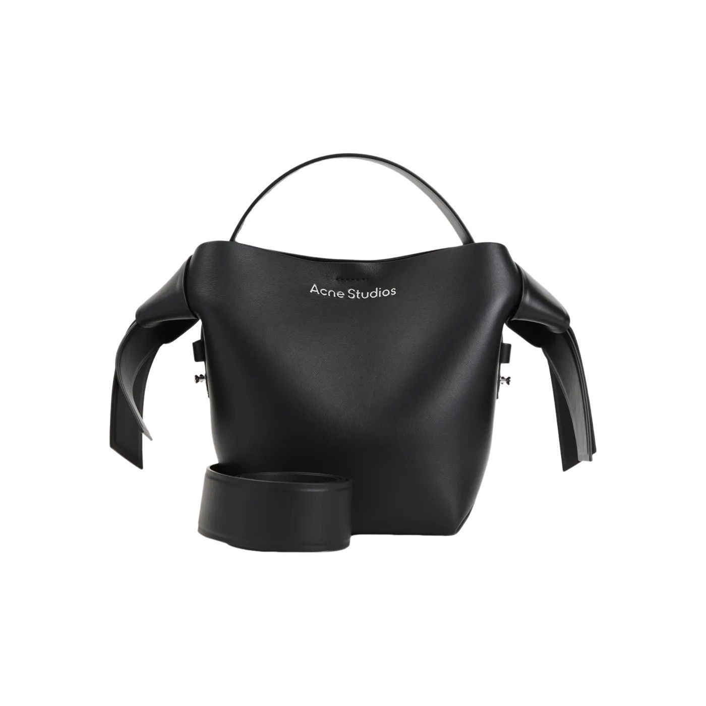 ACNE STUDIOS Musubi Mini Black Leather Shoulder Bag New/Auth