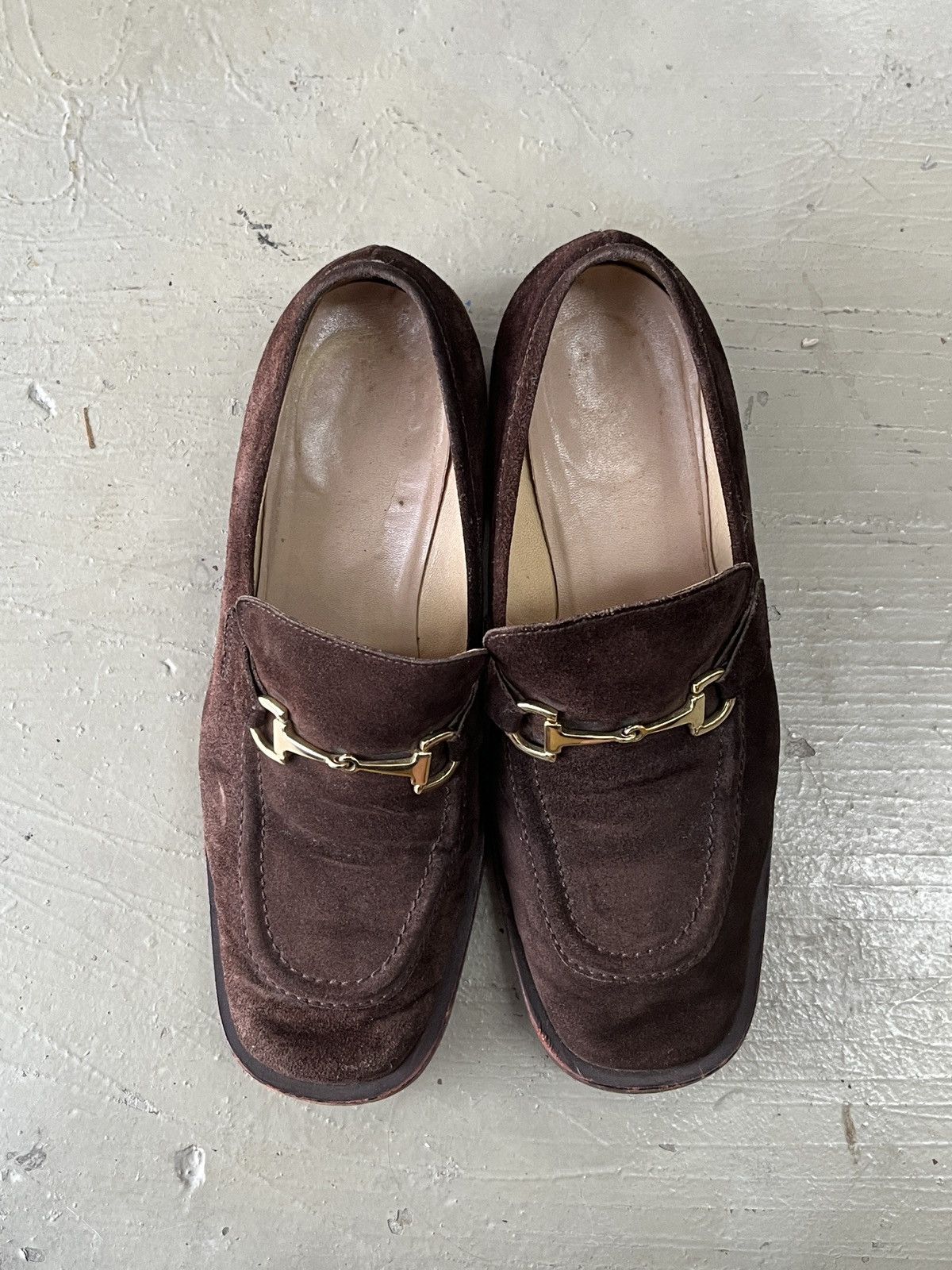 Gucci Vintage Gucci Tom Ford Era Horsebit Suede Leather Loafers Size US 7 / IT 37 - 7 Thumbnail