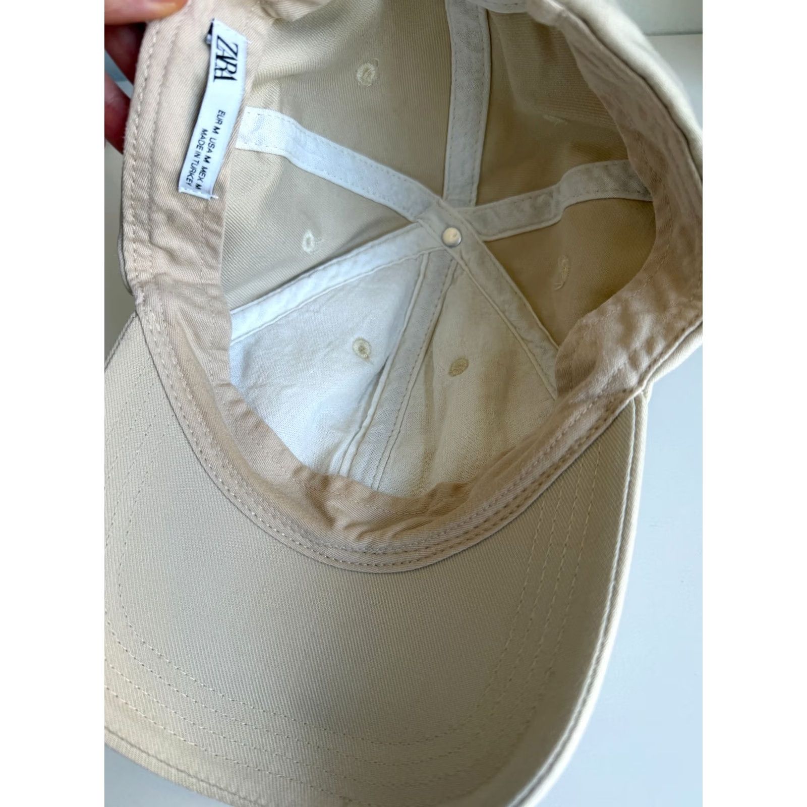 Zara ZARA BASEBALL HAT M LIGHT TAN SZ Size ONE SIZE - 5 Thumbnail