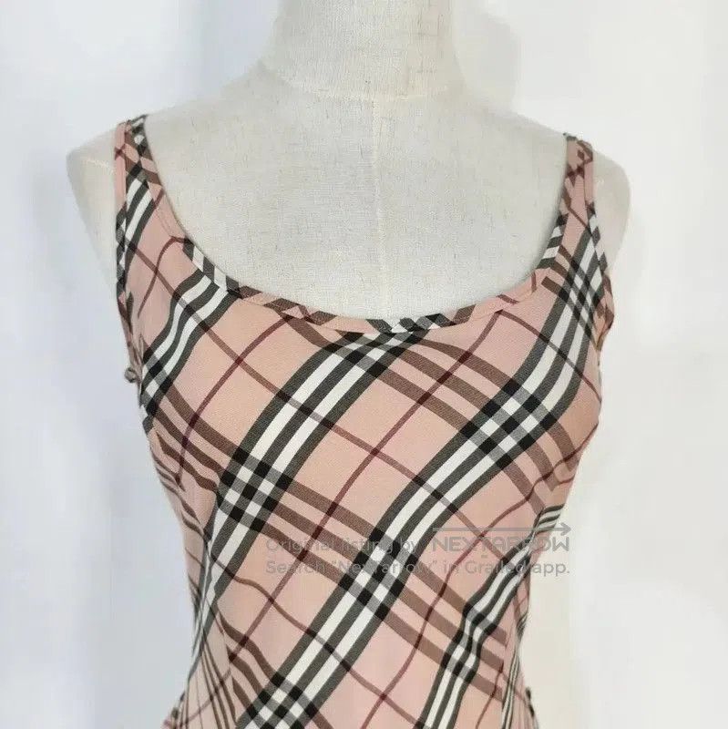 Burberry Burberry Pink Cotton Blend Plaid Dress. Size M / US 6-8 / IT 42-44 - 2 Thumbnail
