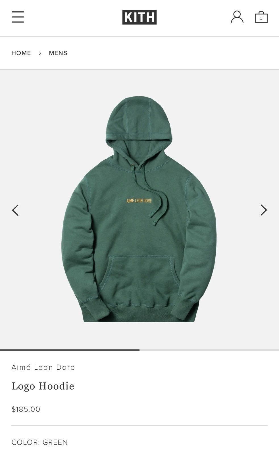 Aime Leon Dore Aimé Leon Dore: Logo Hoodie (Green, XL) Size US XL / EU 56 / 4 - 2 Thumbnail