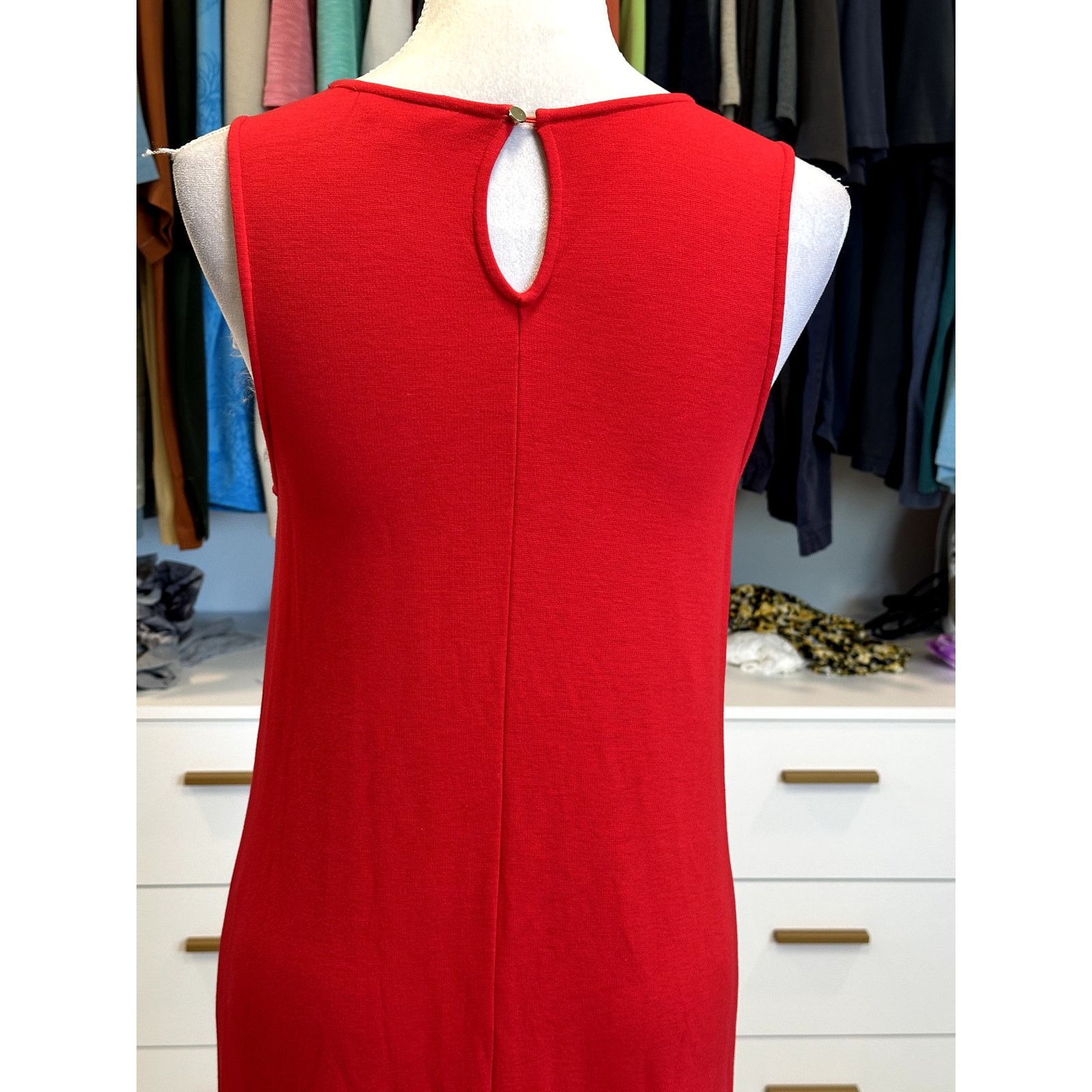 Other Crown & Ivy Women's Red Sleeveless Fringe Hem Midi Dress S Size S / US 4 / IT 40 - 5 Thumbnail