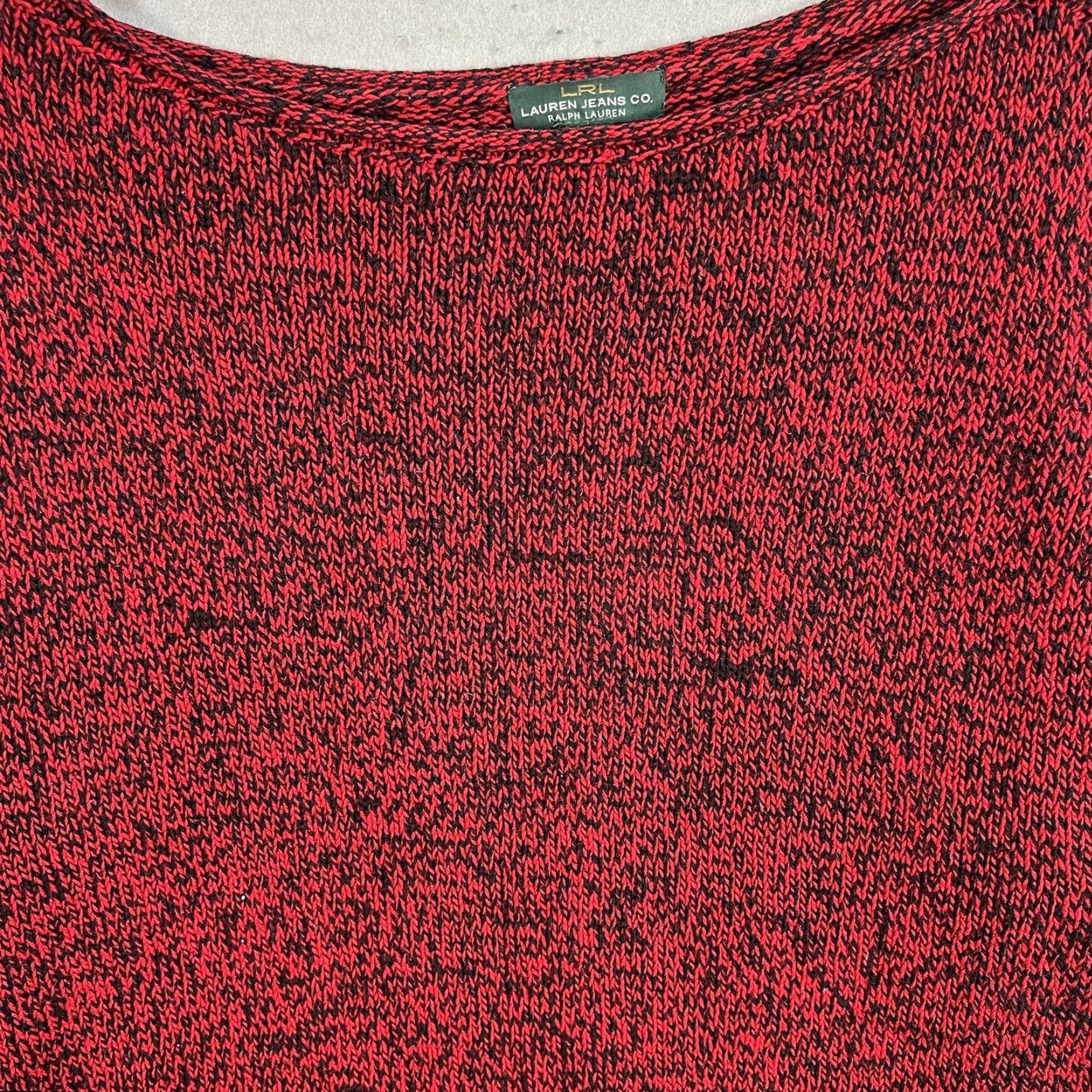 Ralph Lauren VINTAGE Lauren Ralph Lauren Knit Sweater Womens Small Maroon Red Wide Neck Pullover Size S / US 4 / IT 40 - 2 Thumbnail