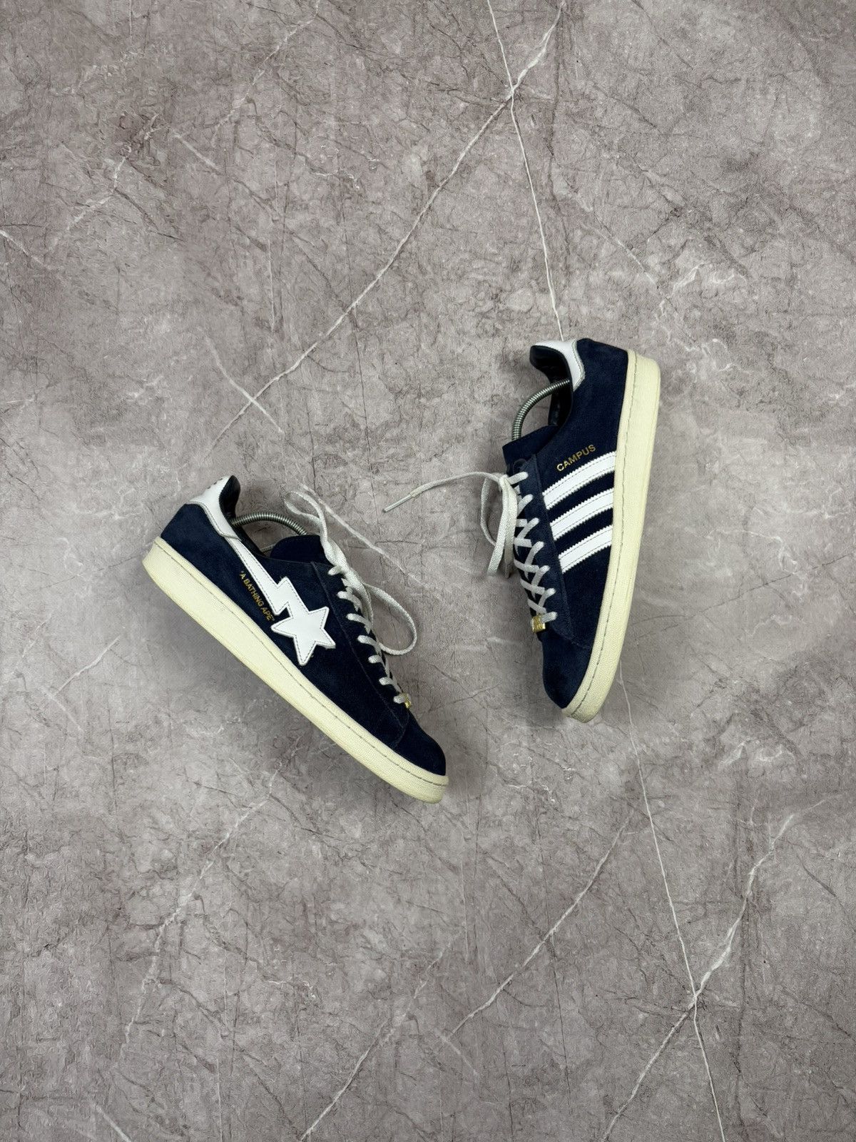 Adidas Adidas 2023 Bape Campus 80s Collegiate Navy Size US 9 / EU 42 - 6 Thumbnail