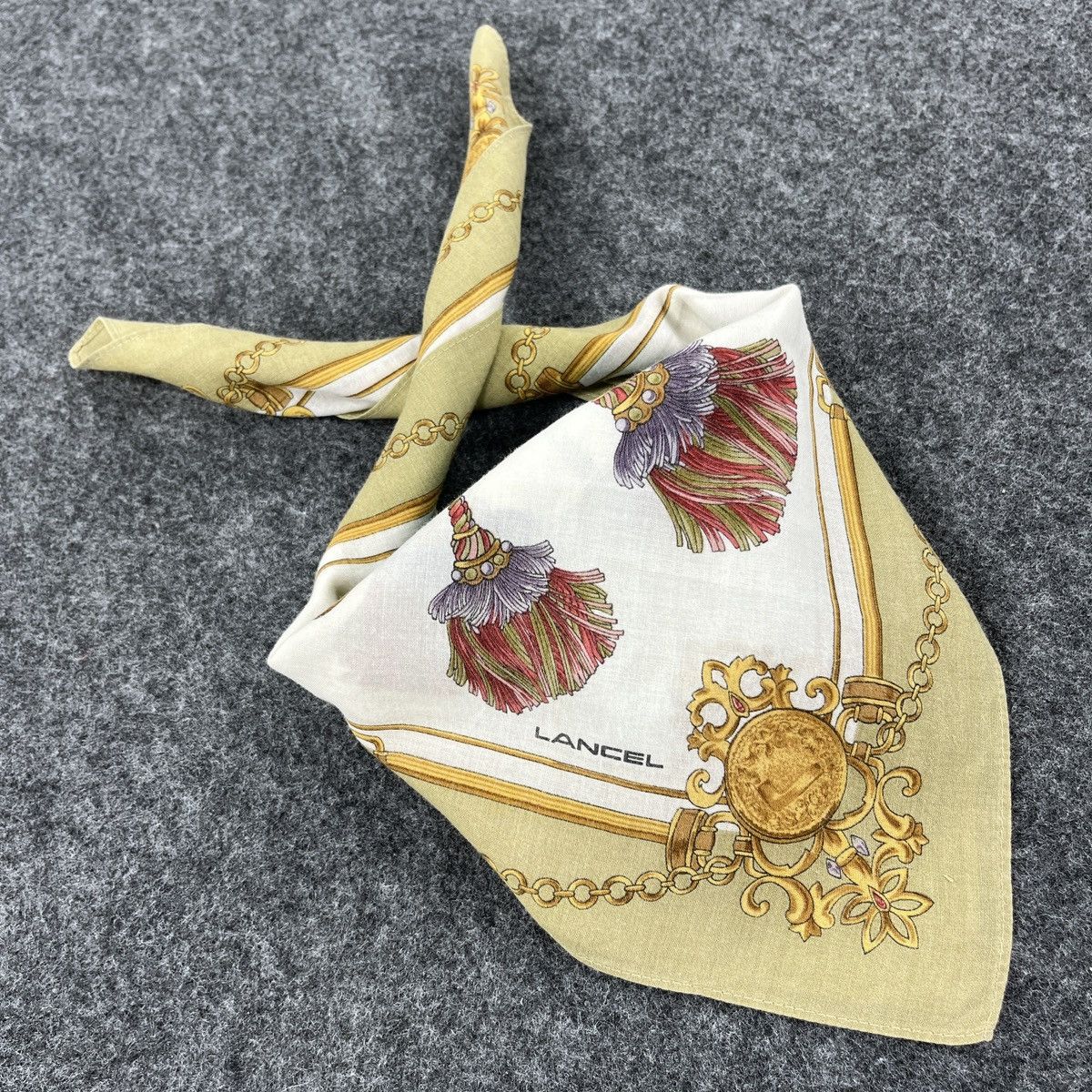 Lancel × Vintage Lancel Handkerchief / Bandana / Neckerchief B289 Size ONE SIZE - 4 Thumbnail