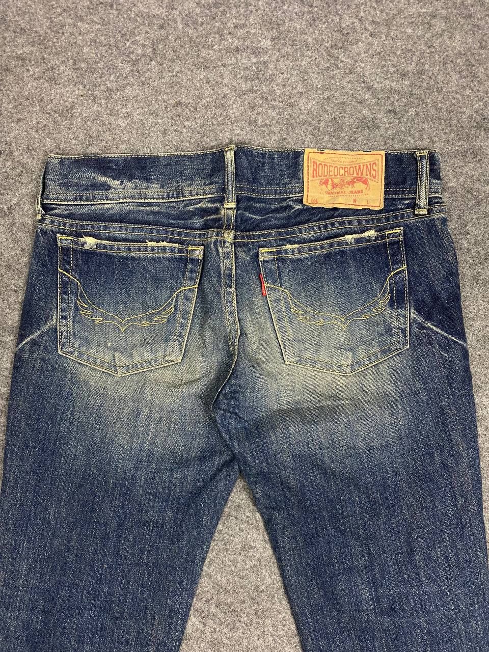 Japanese Brand rodeo crowns japanese brands bootcut flare distressed denim Size 32" / US 10 / IT 46 - 3 Thumbnail