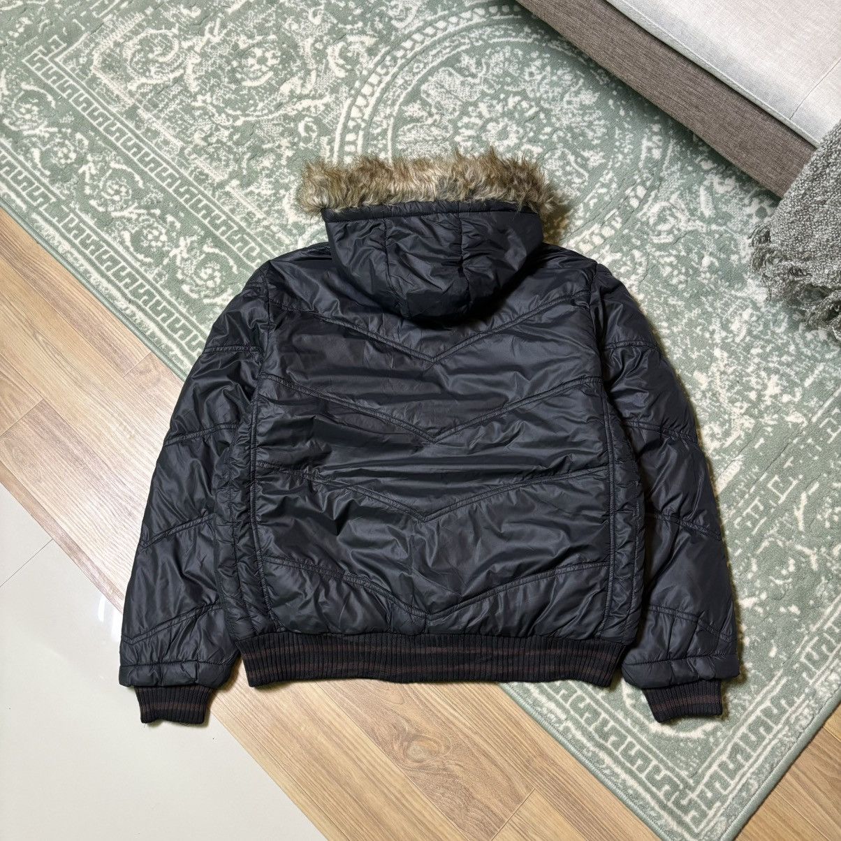Japanese Brand R&U Ifsixwasnine LGB Style fur jacket puffer vintage Y2K Size US L / EU 52-54 / 3 - 3 Thumbnail
