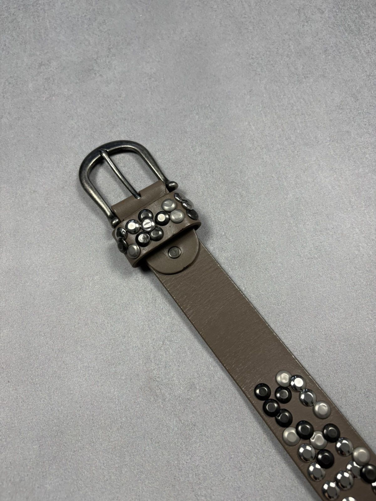 Hysteric Glamour Vintage Leather Belt Style Metal Parts Rhinestones Style Wit Size ONE SIZE - 5 Thumbnail