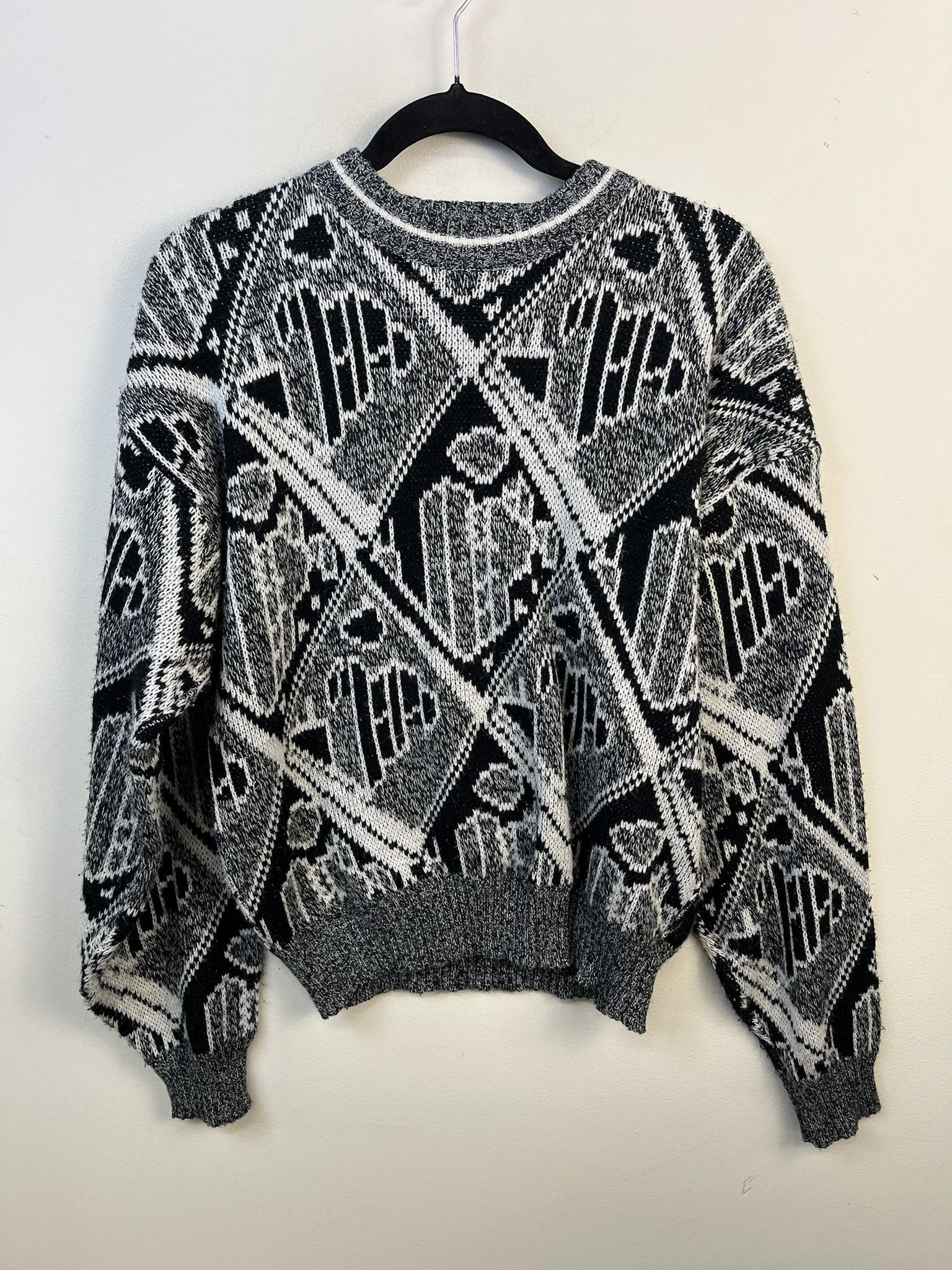 Vintage Vintage Knit Sweater 1990s Thick Knit Fashion Police Sweater Size M Size US M / EU 48-50 / 2 - 1 Thumbnail