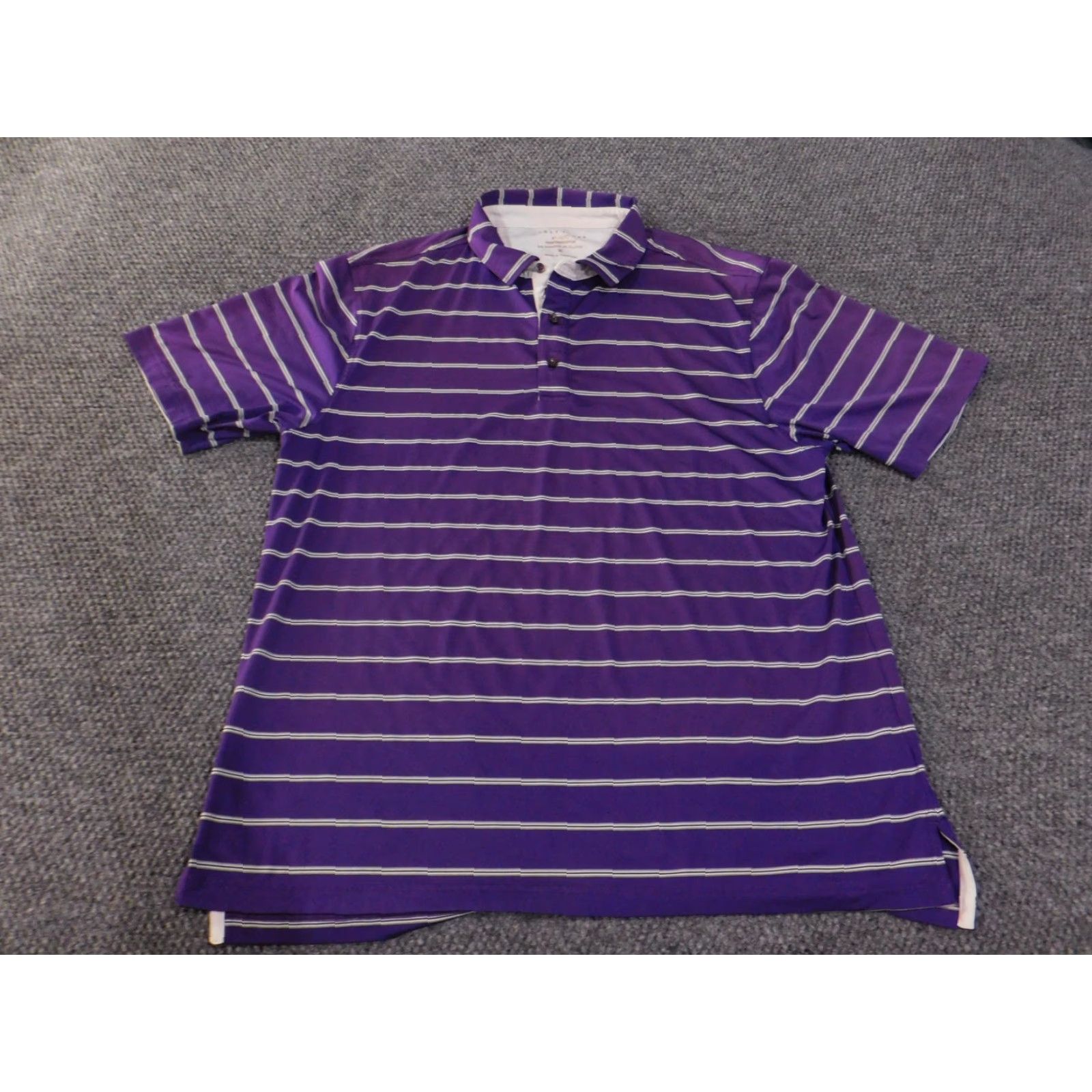 Vintage Bobby Jones Polo Shirt Mens XL Purple Striped Lightweight Performance Golf Breathable Moisture Wicking Classic Short Sleeve Size US XL / EU 56 / 4 - 2 Thumbnail