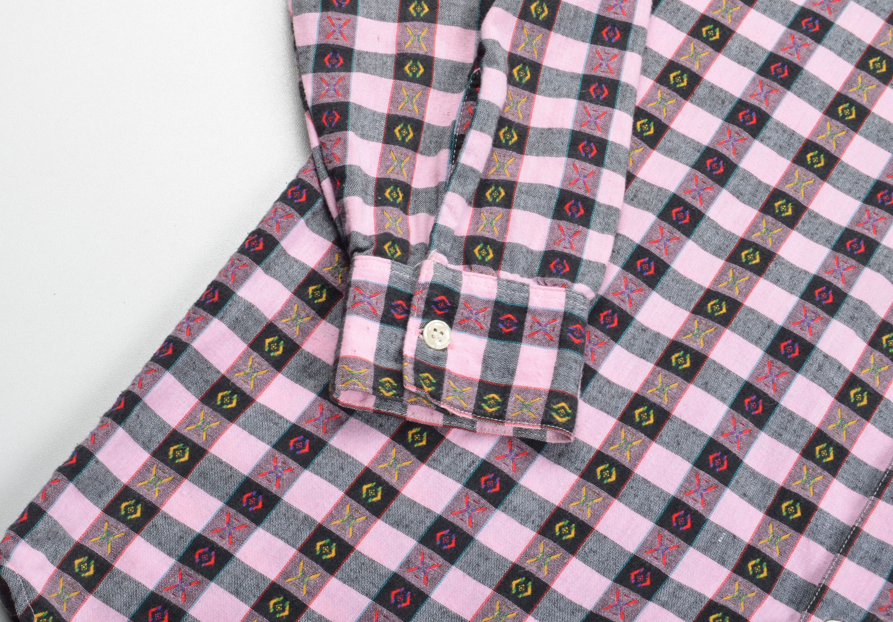 Vintage Vintage Naf Naf Paris 90's Checkered Long Sleeve Shirt Size US L / EU 52-54 / 3 - 3 Thumbnail