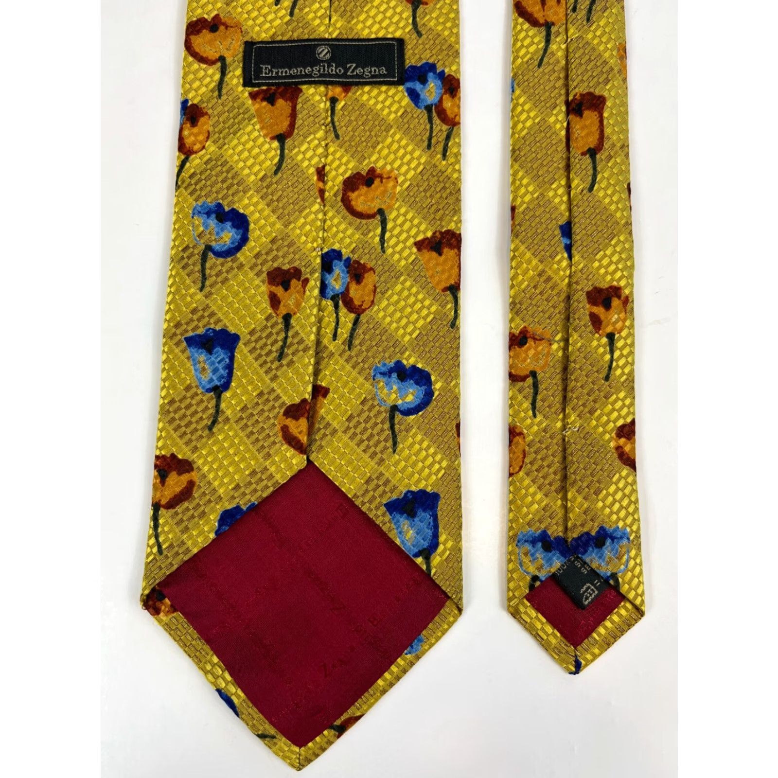 Ermenegildo Zegna VINTAGE Mens Ermenegildo Zegna Luxury Silk Tie Floral Tulips Made in Italy Size ONE SIZE - 6 Thumbnail