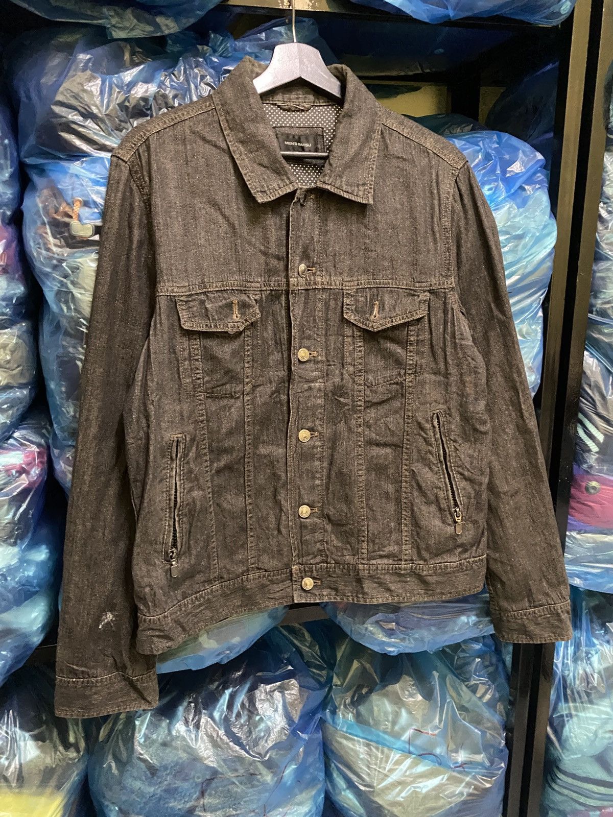Japanese Brand VINTAGE MENS BATSU JEANS JACKET Size US L / EU 52-54 / 3 - 3 Thumbnail