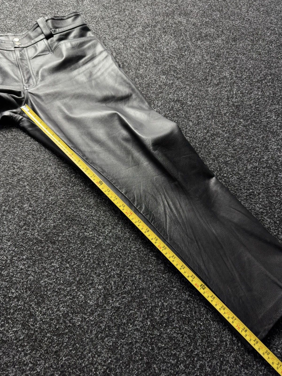 Leather Y2K Vintage Leather Pants Opium Style Alt Biker USA Rare Size US 37 - 18 Thumbnail