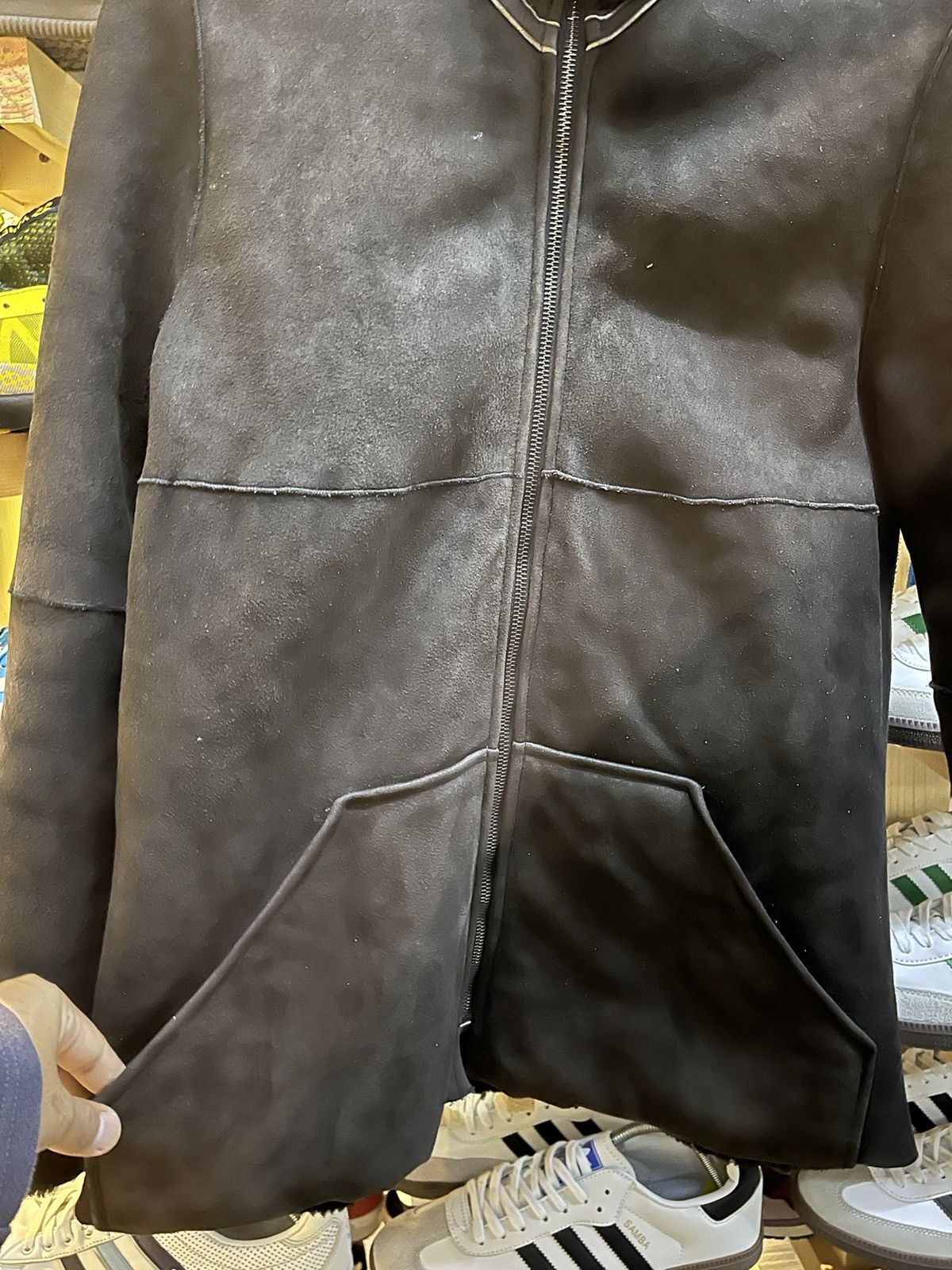A.P.C. × Vintage A.P.C SUEDE LEATHER SHERPA JACKET MADE IN FRANCE Size M / US 6-8 / IT 42-44 - 5 Thumbnail
