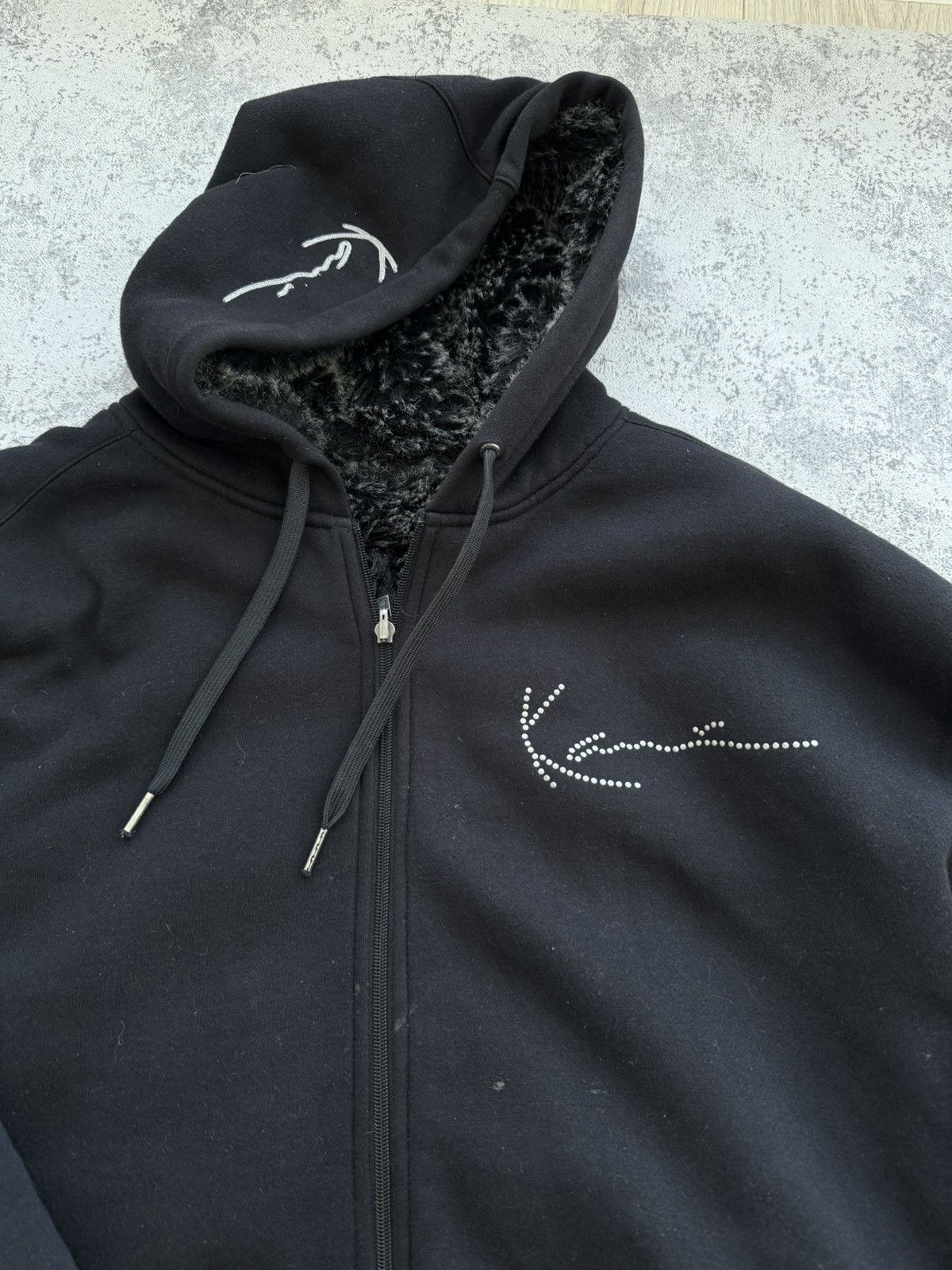Vintage Rare Karl Kani Reversible Y2K Vintage Fur Zip Hoodie Jacket Size US XL / EU 56 / 4 - 5 Thumbnail