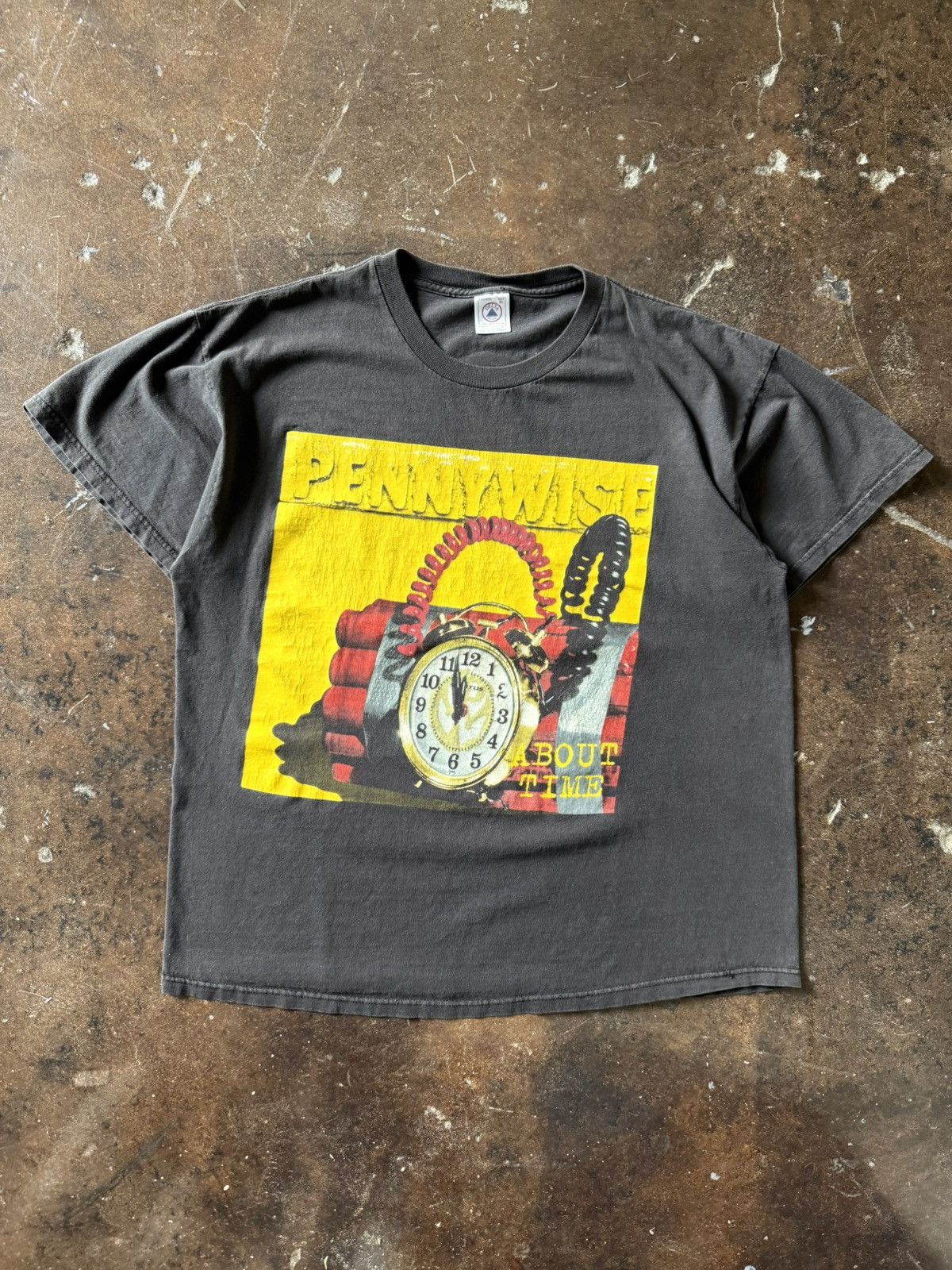 vintage 90s rare crazy pennywise about time grunge shirt