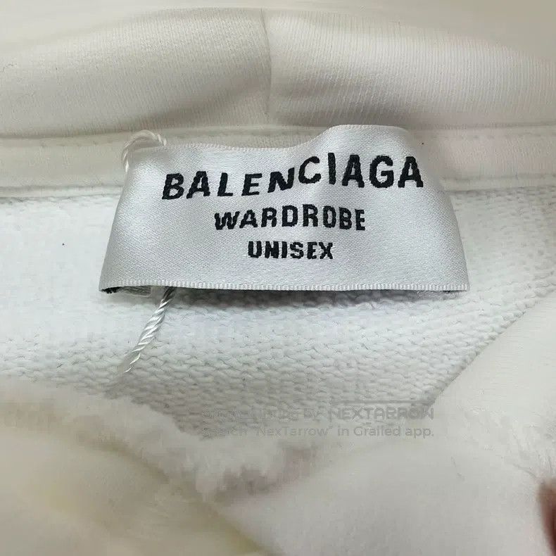 Balenciaga Balenciaga White Printed Logo Hoodie Size US XS / EU 42 / 0 - 3 Thumbnail