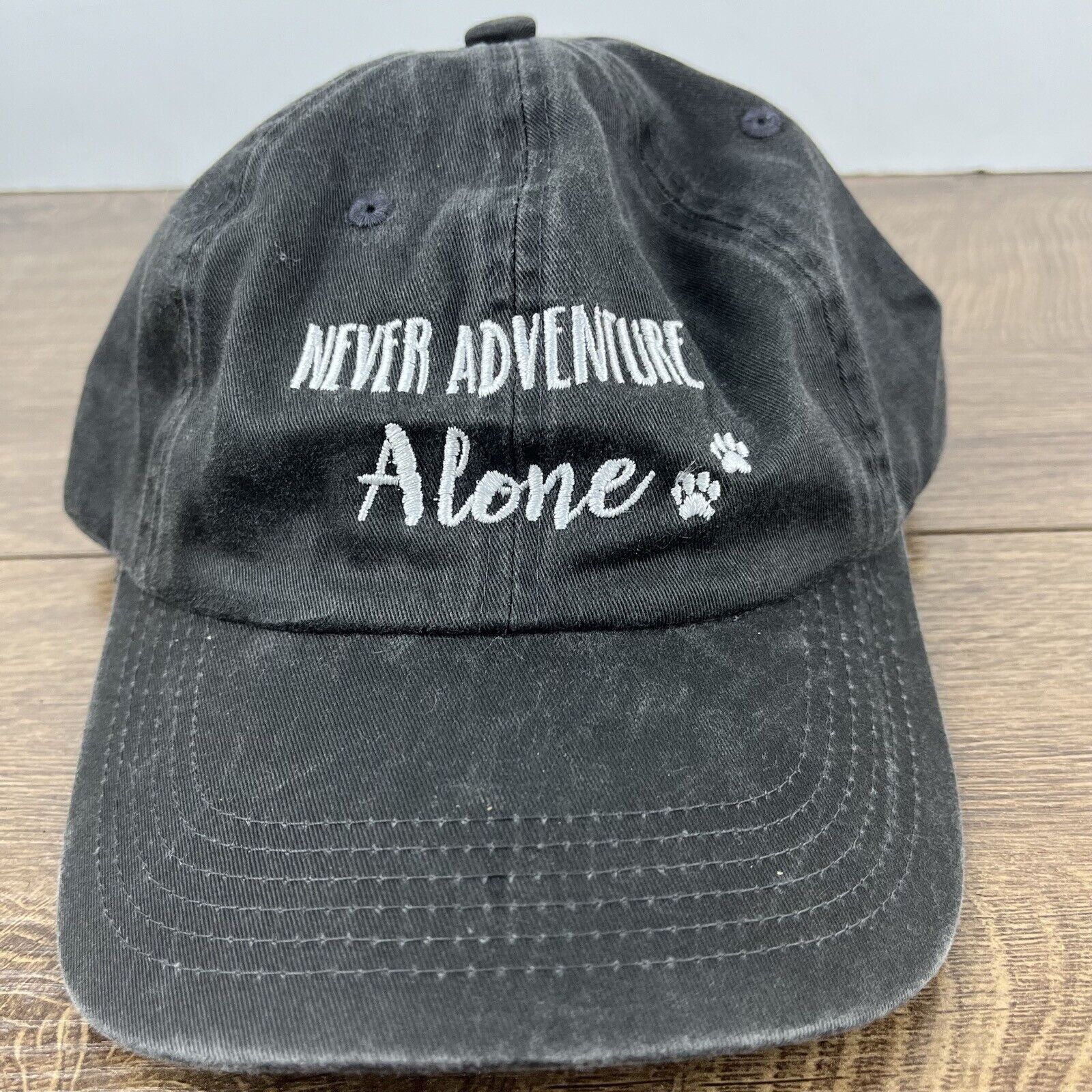 Other Dog Hat Never Adventure Alone Hat Gray Hat Adjustable Hat Gr Size ONE SIZE - 5 Thumbnail