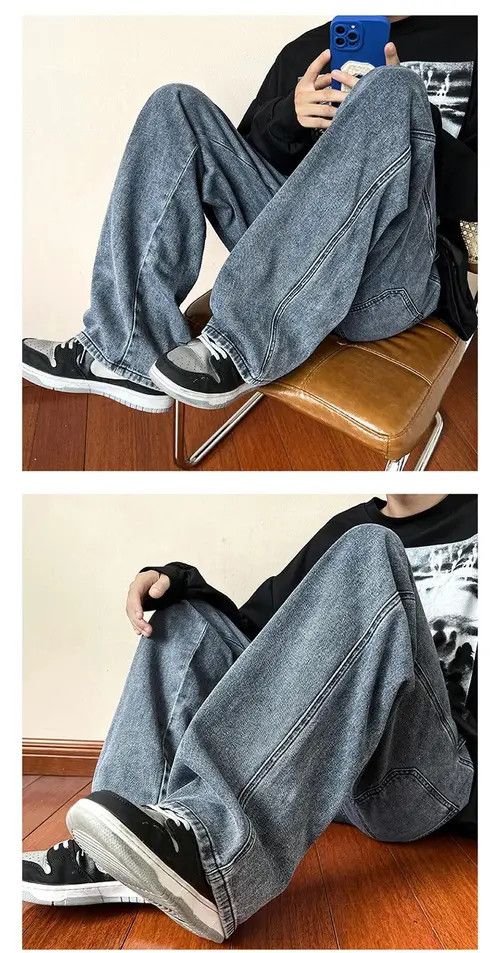 Jean Kikuchi x Naoko Blue Color Straight Denim Baggy Pant Size US 32 / EU 48 - 3 Thumbnail