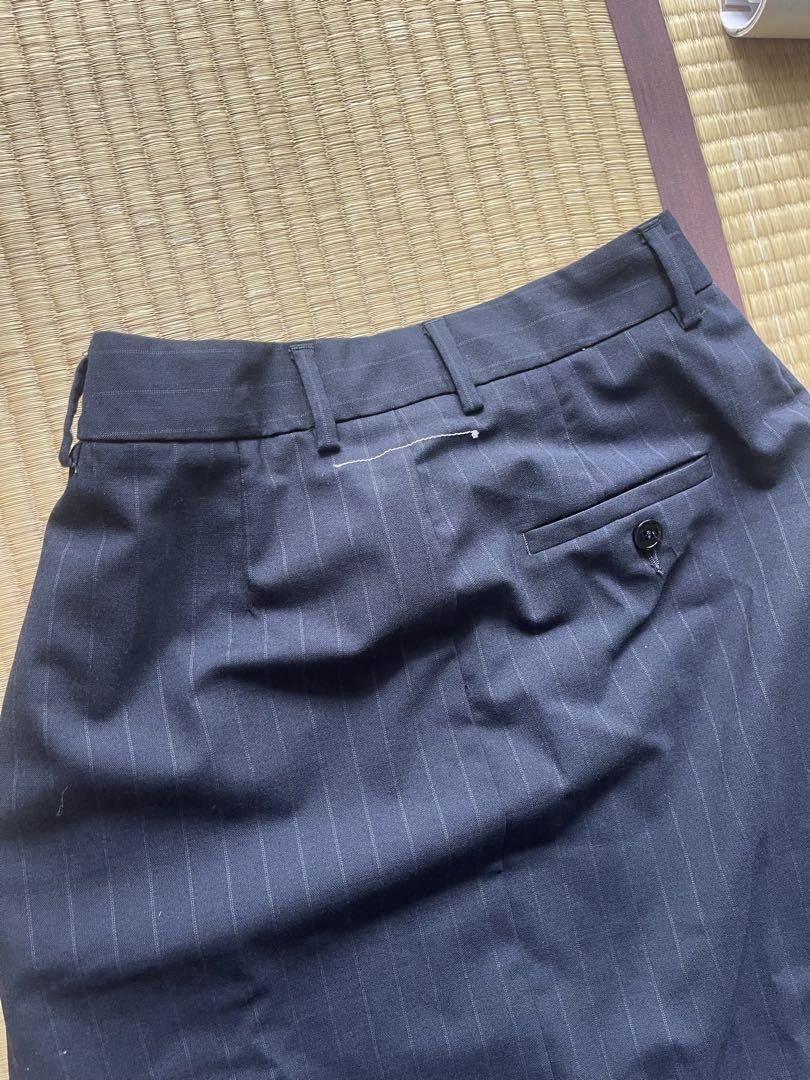 Maison Margiela MM6 Maison Margiela Navy Stripe Wrap Skirt with Inner Skirt Size 26" / US 2 / IT 38 - 3 Thumbnail