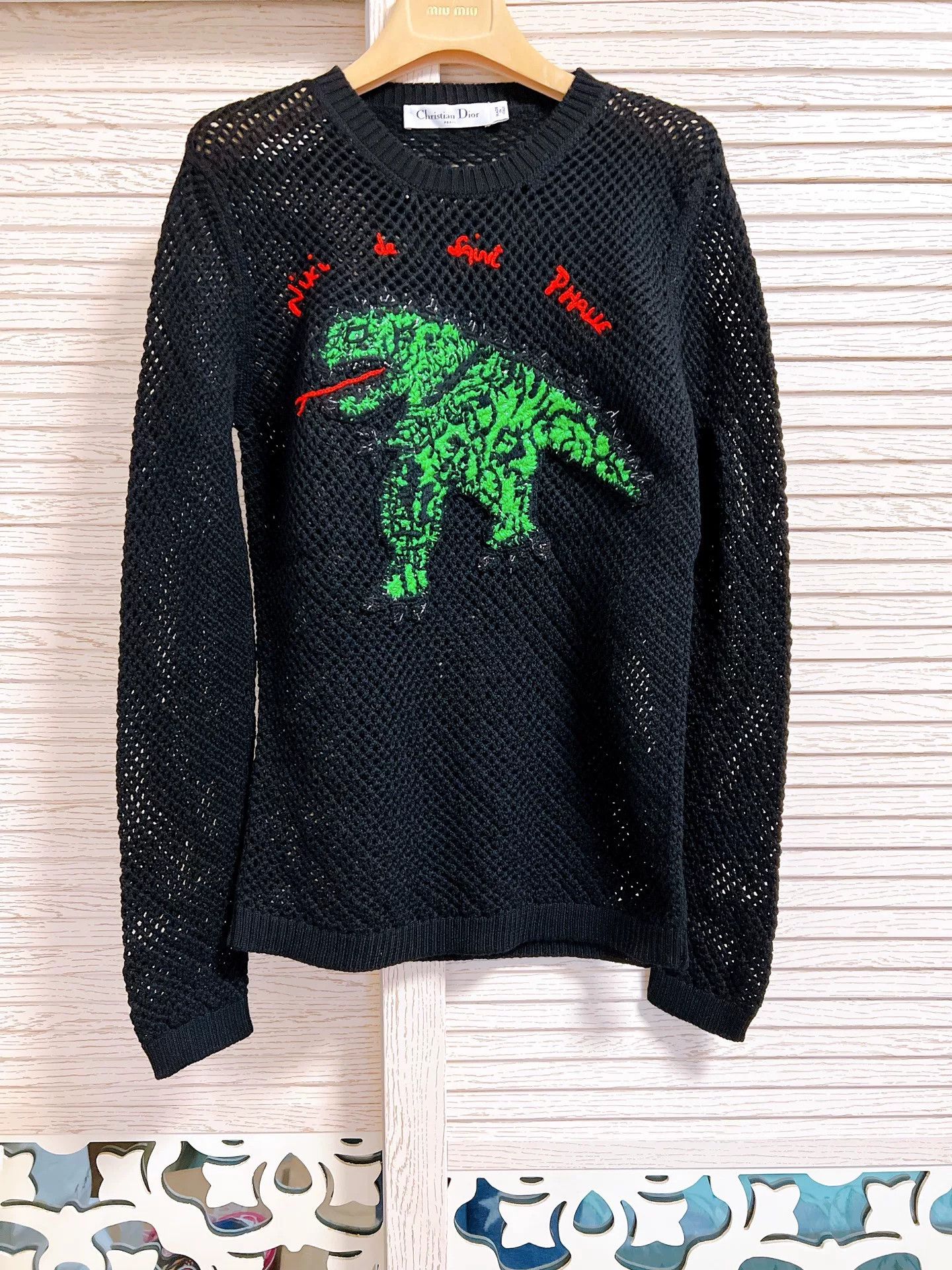 Dior Dior Spring Summer Crochet Dinosaur Top Size US M / EU 48-50 / 2 - 1 Thumbnail