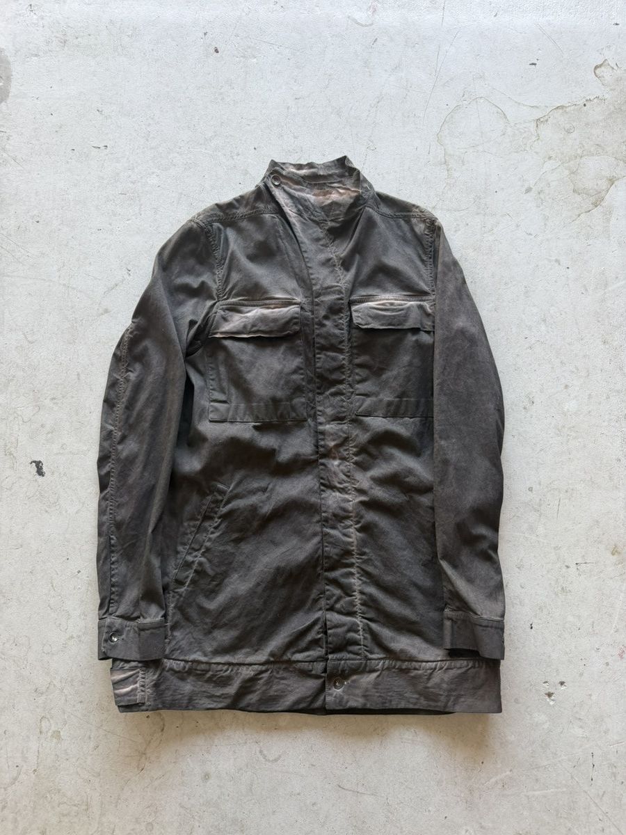 Rick Owens Olma Mirta Mud Wash Denim Trench