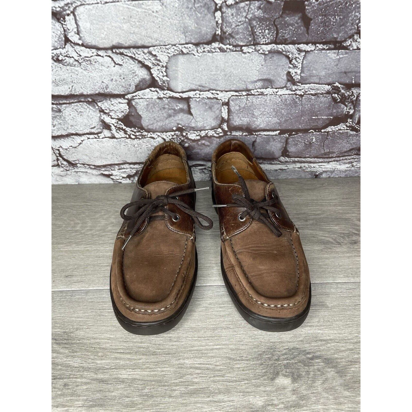 Bally VTG Bally Grimsela Brown Leather Moc Toe Casual Shoes Women’ Size US 7 / IT 37 - 14 Thumbnail