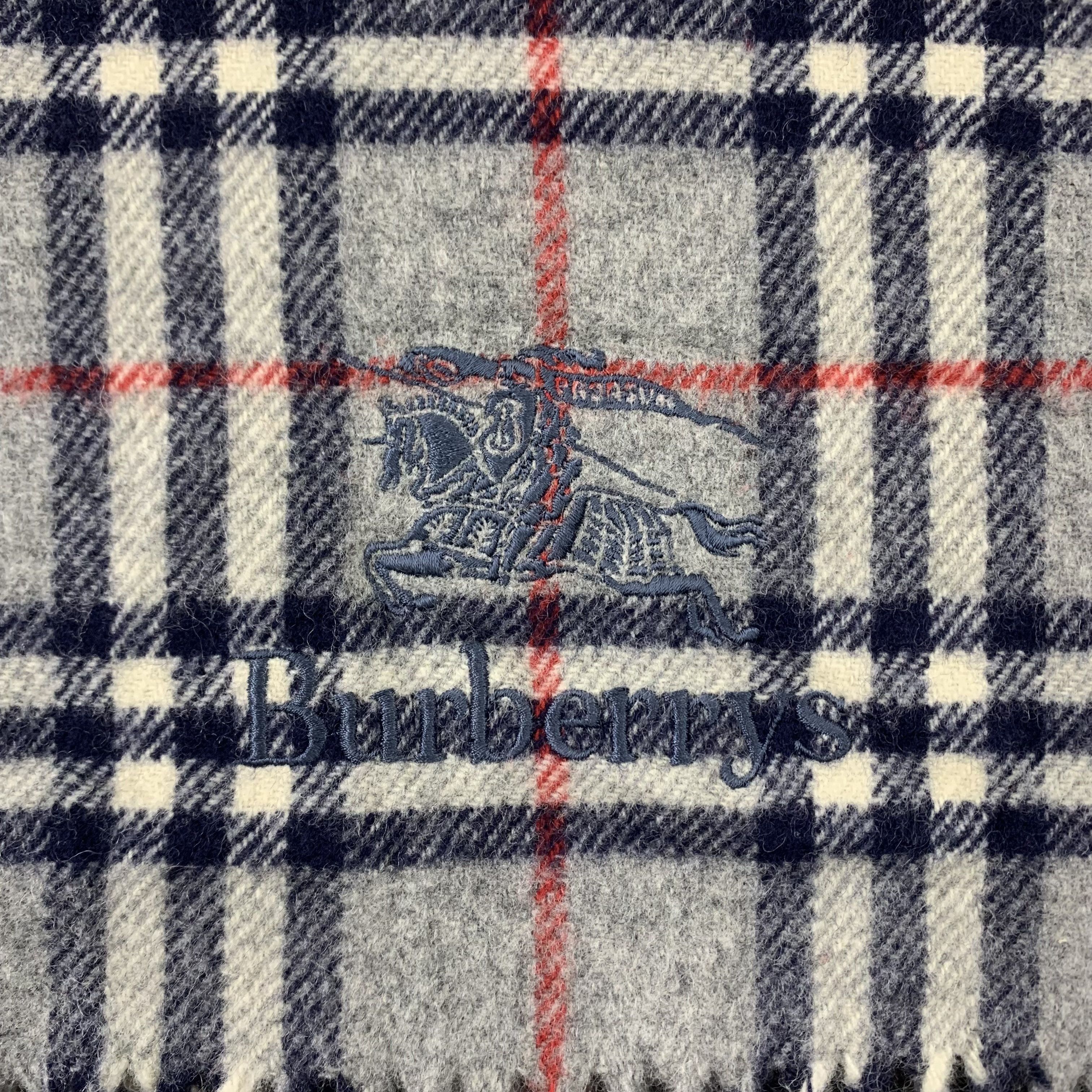 Burberry Burberrys Scarf Wool Muffler Neck Wrap BL9312 Size ONE SIZE - 5 Thumbnail