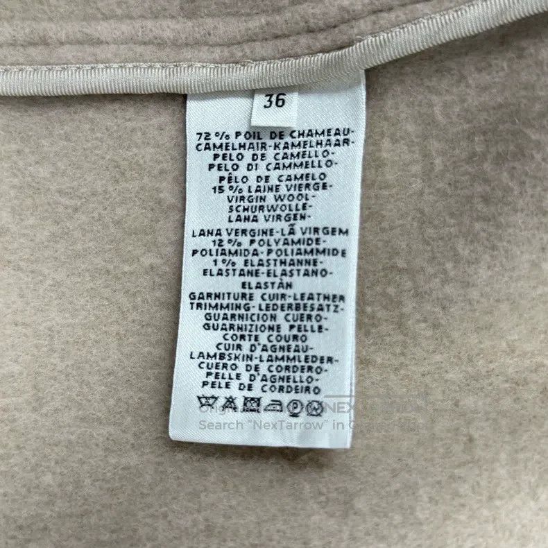 Hermes Hermes Camel Leather Patch Camel Hair Tweed Coat Size XS / US 0-2 / IT 36-38 - 6 Thumbnail