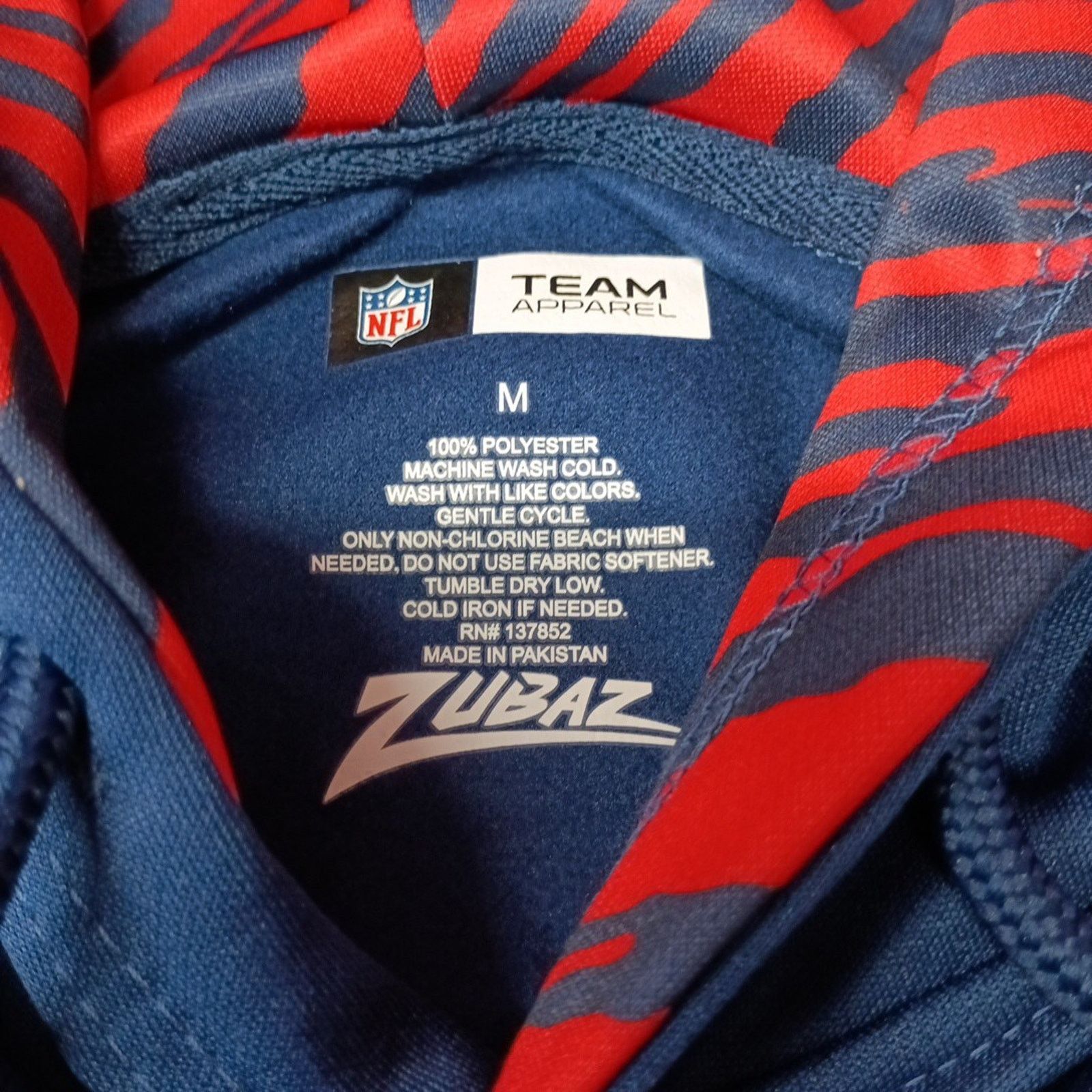 Zubaz Zubaz Men's M Houston Texans Team Zebra Accents Hoodie NWOT Size US M / EU 48-50 / 2 - 5 Thumbnail