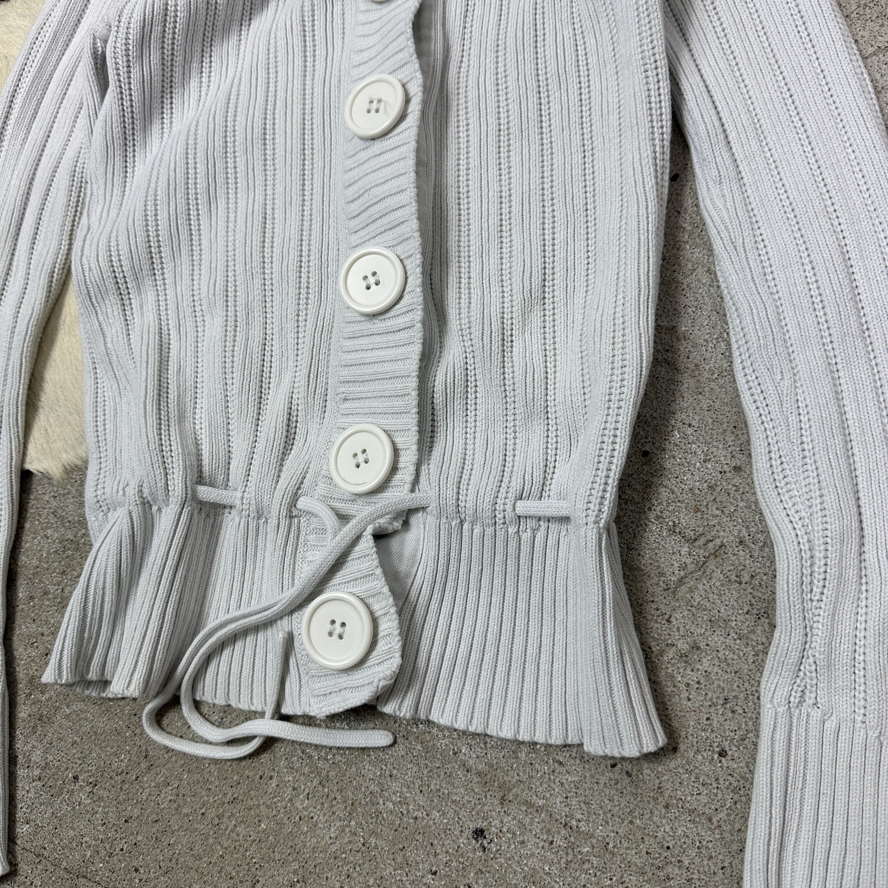 Vintage Vintage Avant Garde Cottage Ribbed Button Up Sweater Y2K Size S / US 4 / IT 40 - 3 Thumbnail