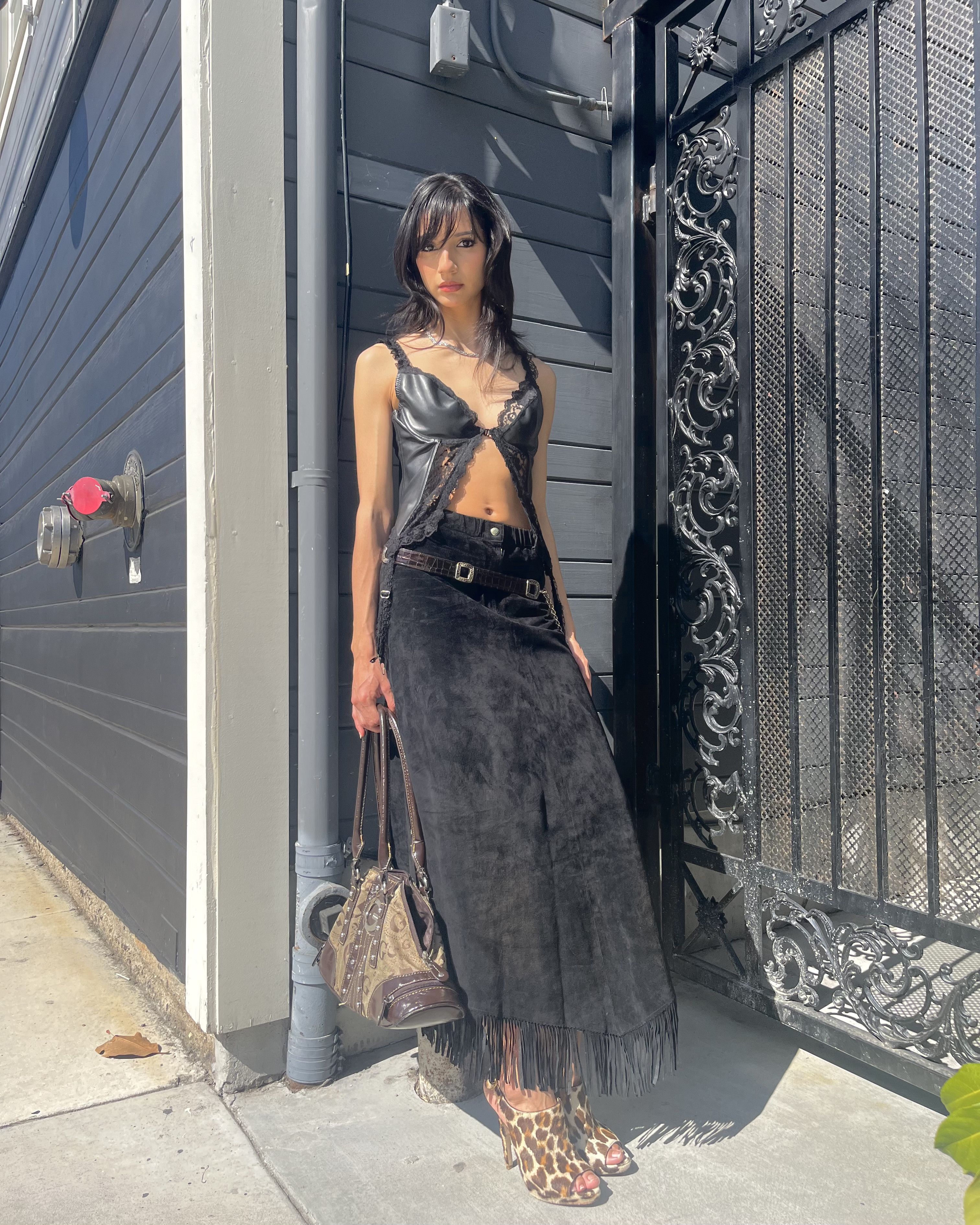 Other LEATHER MAXI SKIRT Size 25" / US 0 / IT 36 - 2 Thumbnail