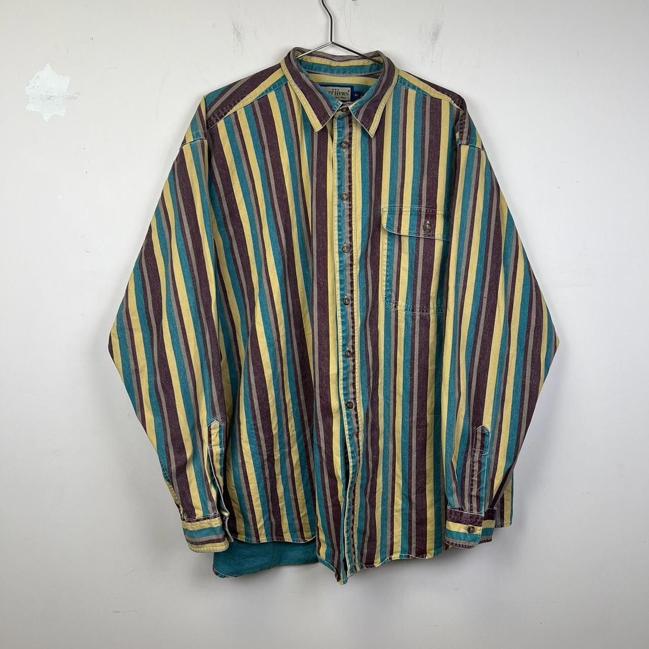 Designer Vintage Ruff Hewn Striped Button-Up Shirt - XL 90s Westen Size US XL / EU 56 / 4 - 1 Thumbnail