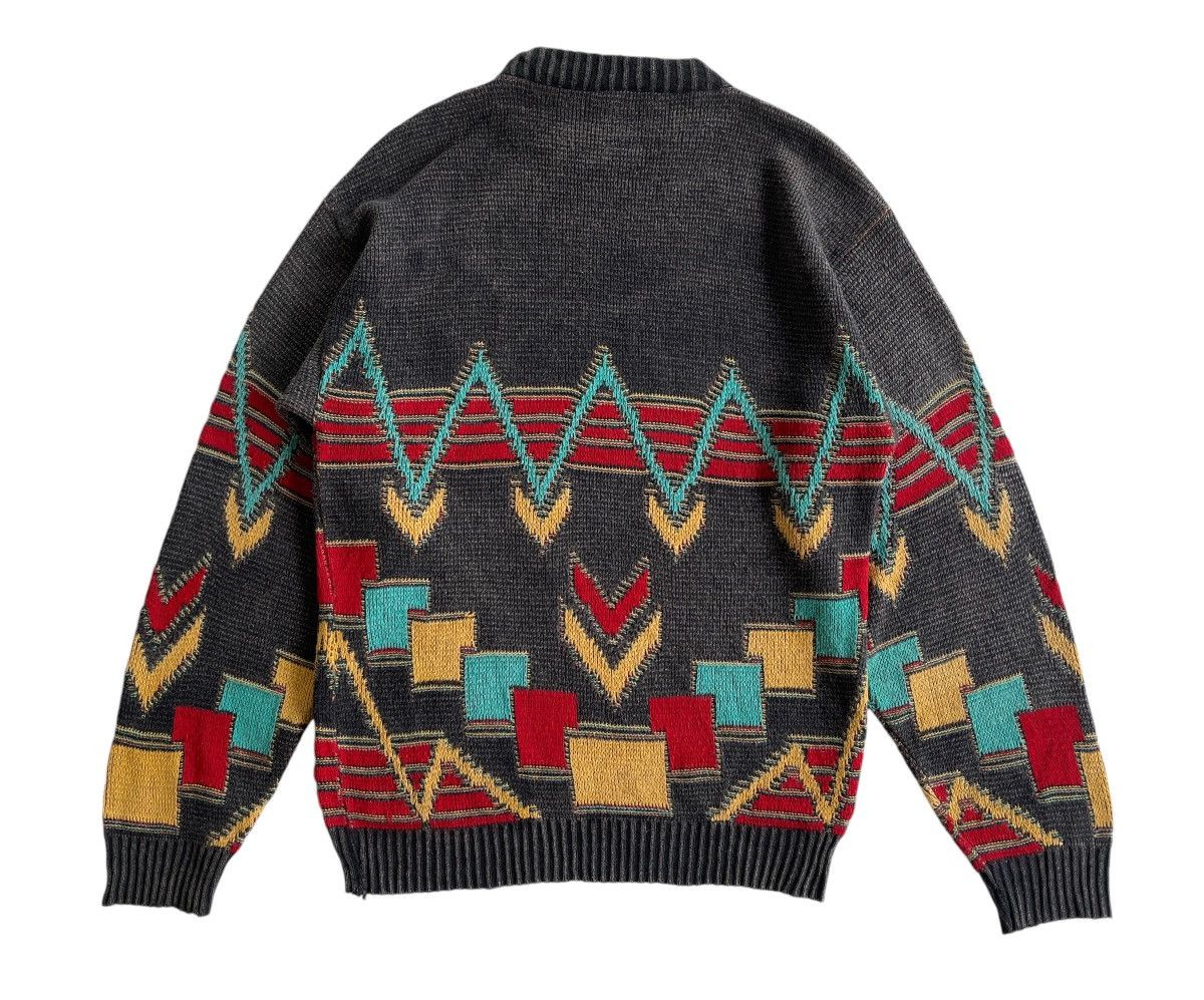 Vintage 90s Geometric Aztec Printed Knit Sweater Size US S / EU 44-46 / 1 - 4 Thumbnail