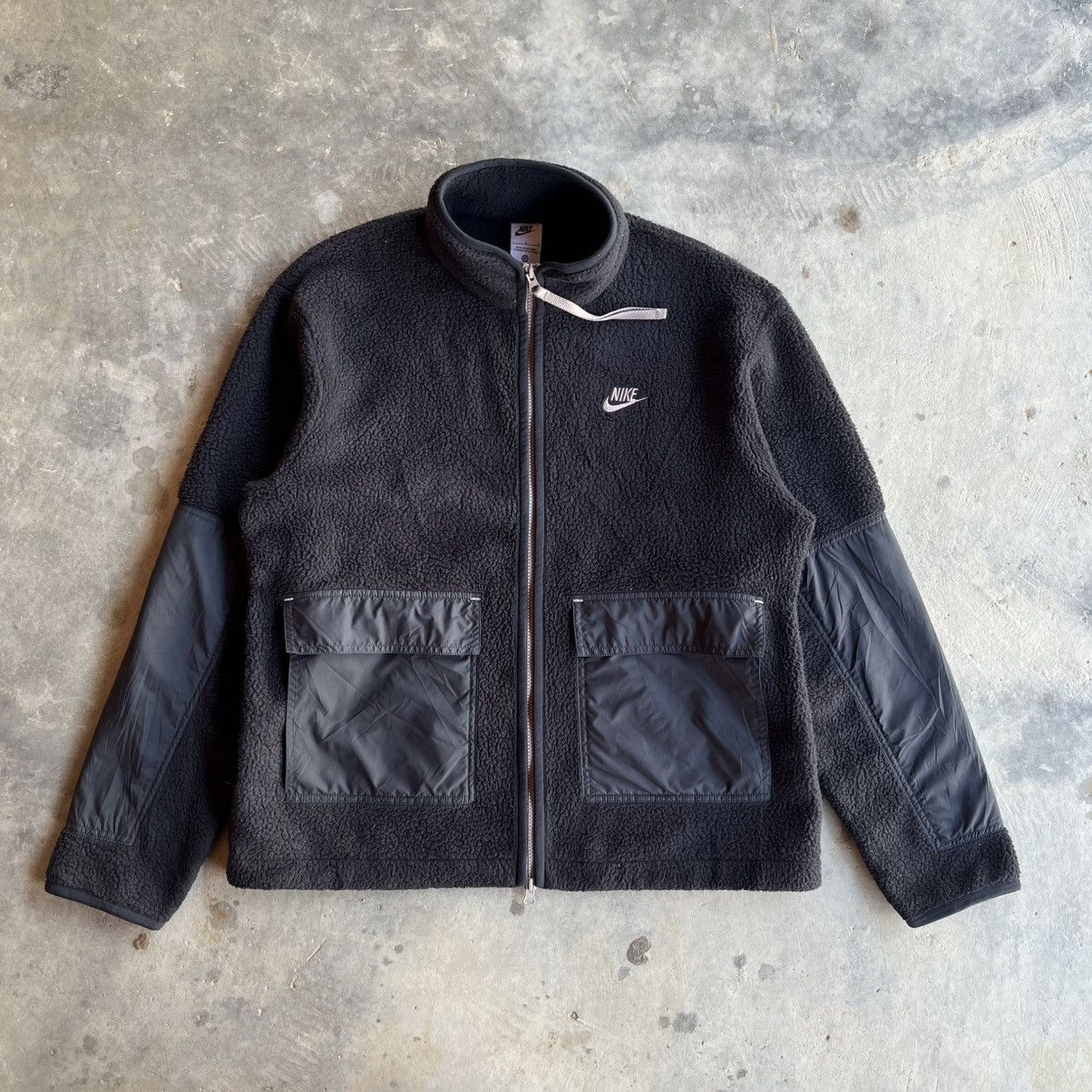 Nike × Vintage Nike Sherpa full zip jacket Size US L / EU 52-54 / 3 - 3 Thumbnail