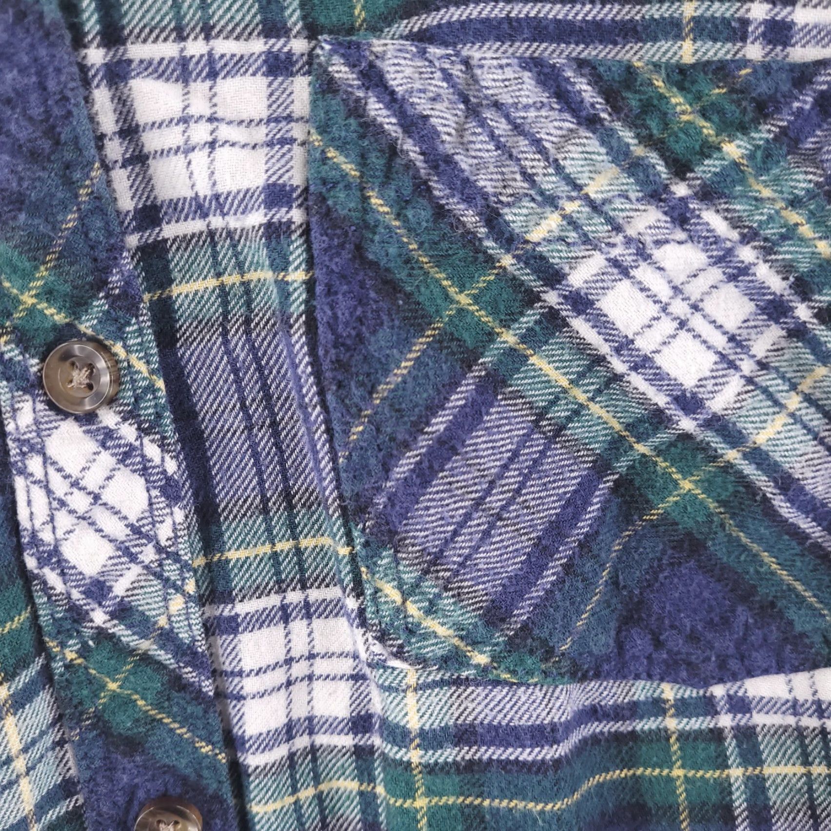 Abercrombie & Fitch Abercrombie Shirt Womens Small Flannel Green Button Up Long Sleeve Plaid Collared Size S / US 4 / IT 40 - 2 Thumbnail