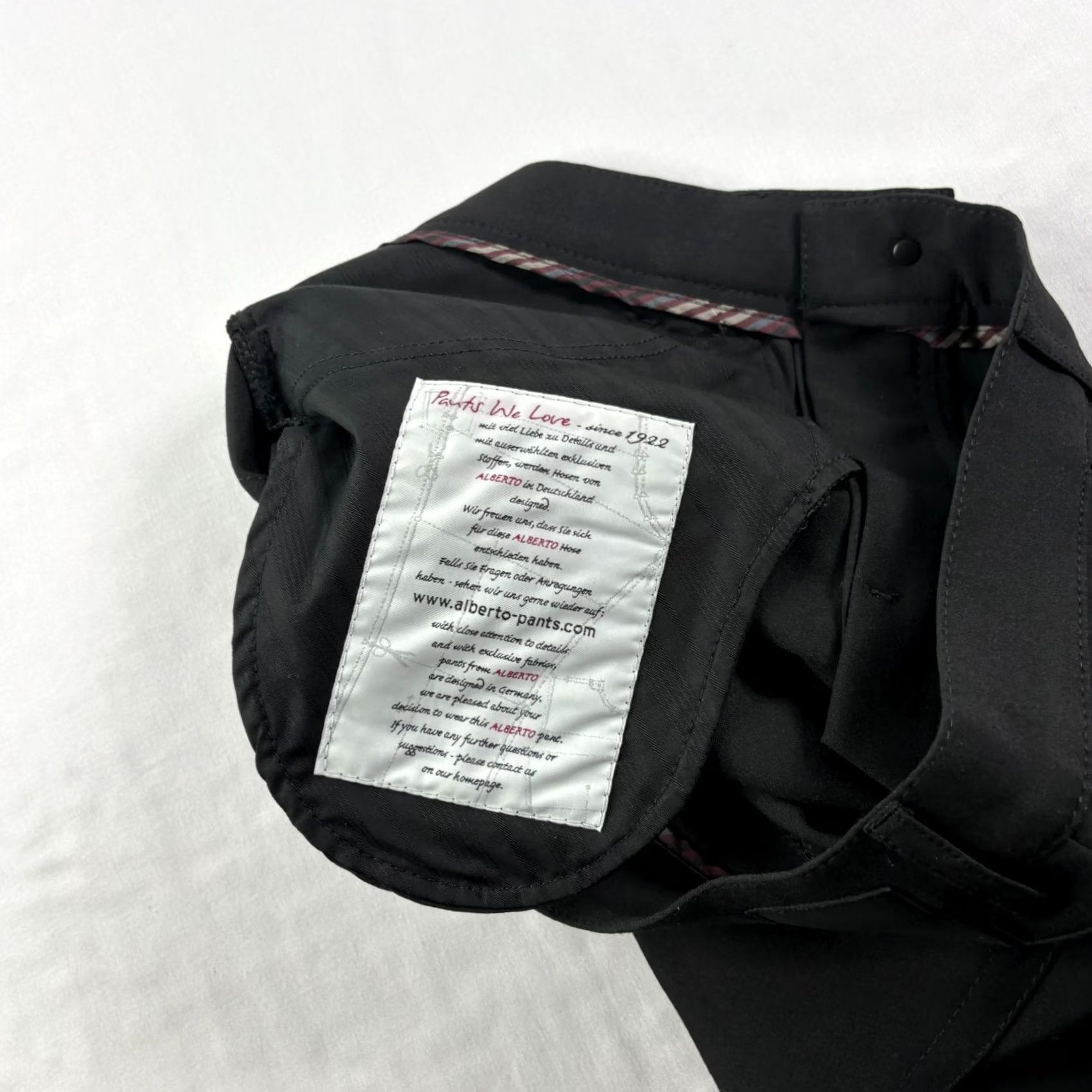 Vintage ALBERTO Pants Mens Size 34 Chino Stretch Black Flat Front 32in Inseam Casual Regular Wool? Polyester Blend, Viscose Size US 34 / EU 50 - 4 Thumbnail