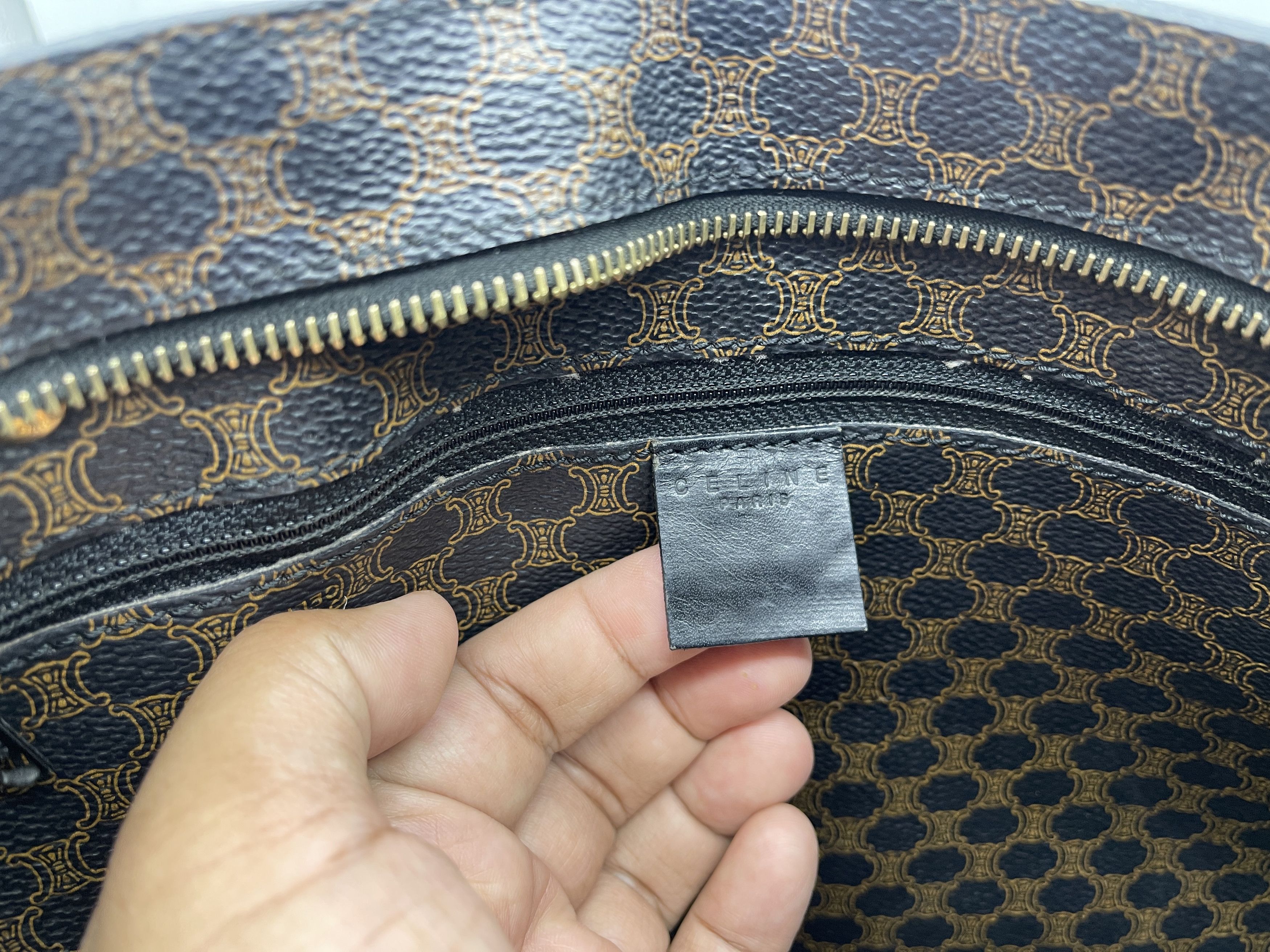 Celine Vintage Celine Macadam Tote Bag Large Monogram Leather Size ONE SIZE - 6 Thumbnail