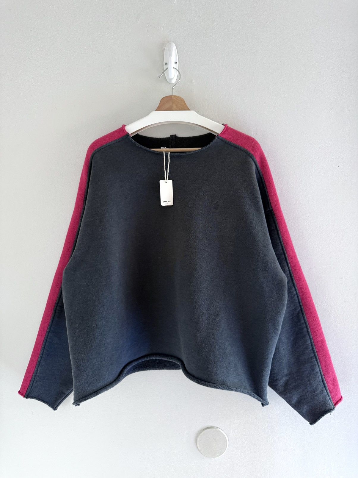 Greg Ross USA Greg Ross Side Stripe Raw Hem Yoke Sweatshirt Black/Red Size US S / EU 44-46 / 1 - 8 Thumbnail