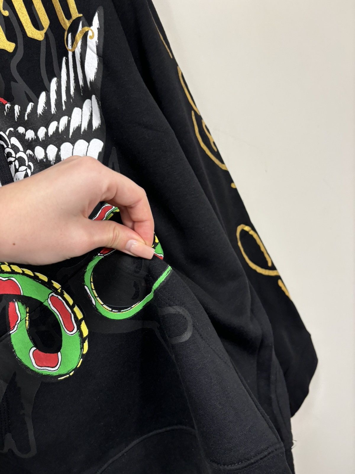 Christian Audigier Ed Hardy NEW Snake Eagle Big Logo Rare Black Hype Hoodie Size US L / EU 52-54 / 3 - 6 Thumbnail